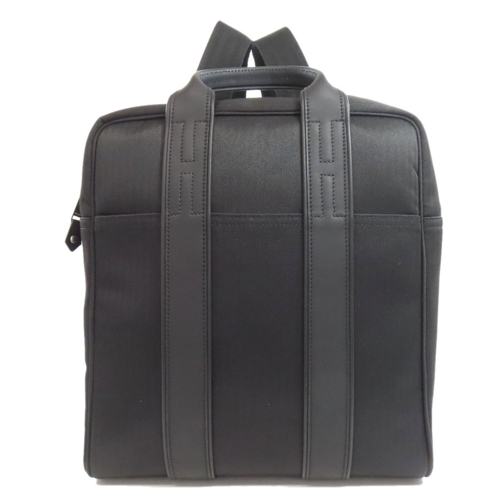 Black Canvas Hermes Acapulco Shoulder Bag with Adjustable Strap (1 of 11)