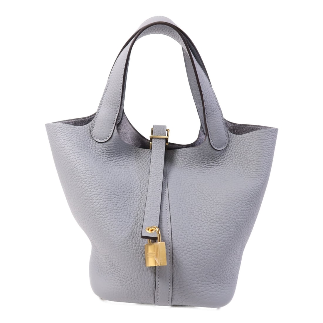 Hermes Picotin PM Gray Clemence Leather Tote with Palladium Hardware (1 of 14)