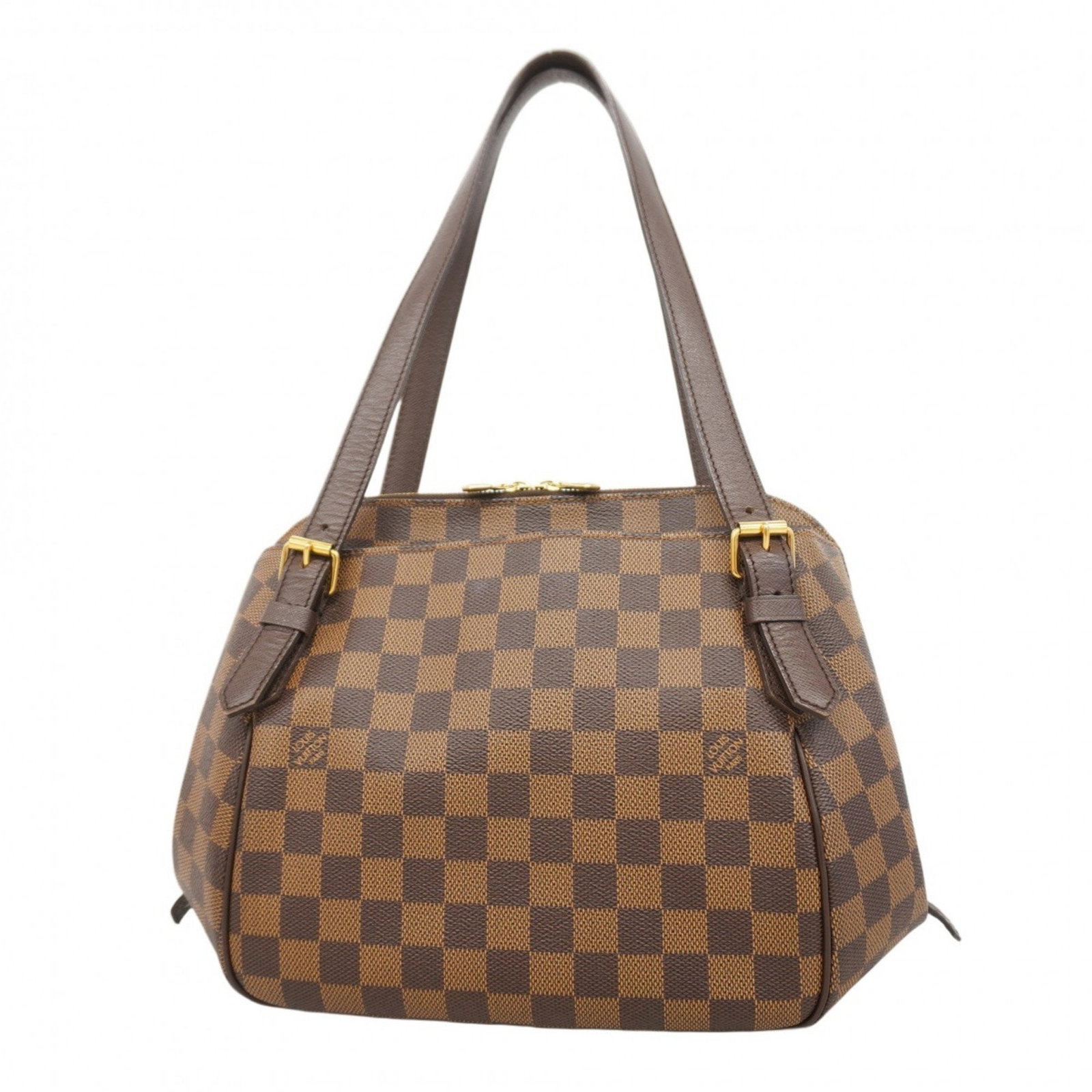 Belem MM Brown Canvas Handbag by Louis Vuitton: Belem MM Brown Canvas Handbag by Louis Vuitton This Louis Vuitton Belem MM is a women's handbag crafted from brown canvas. Made in France, it features a spacious interior and practical design. The bag