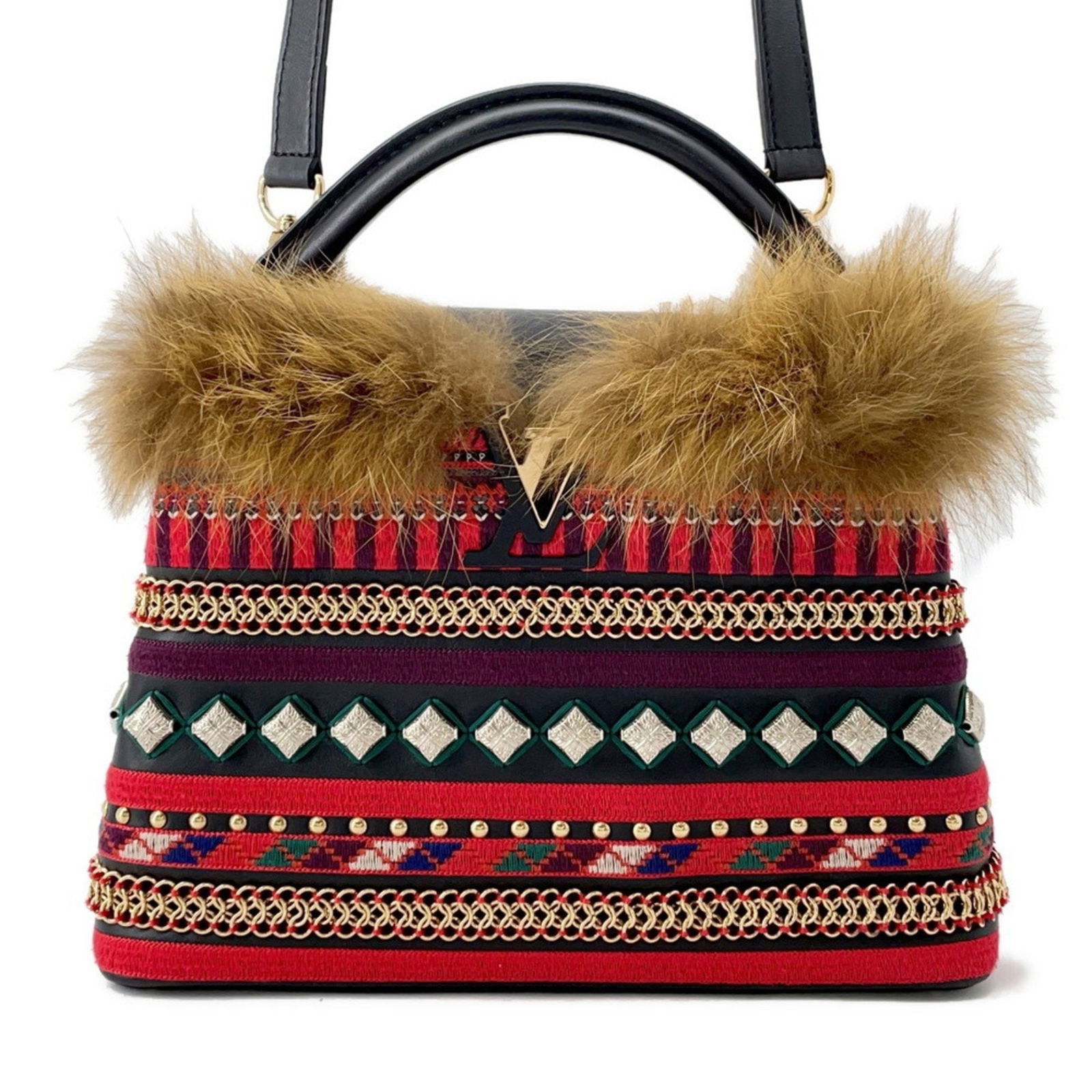 Louis Vuitton Capucines Multicolour Leather Handbag 18cm x 27cm France (1 of 1)