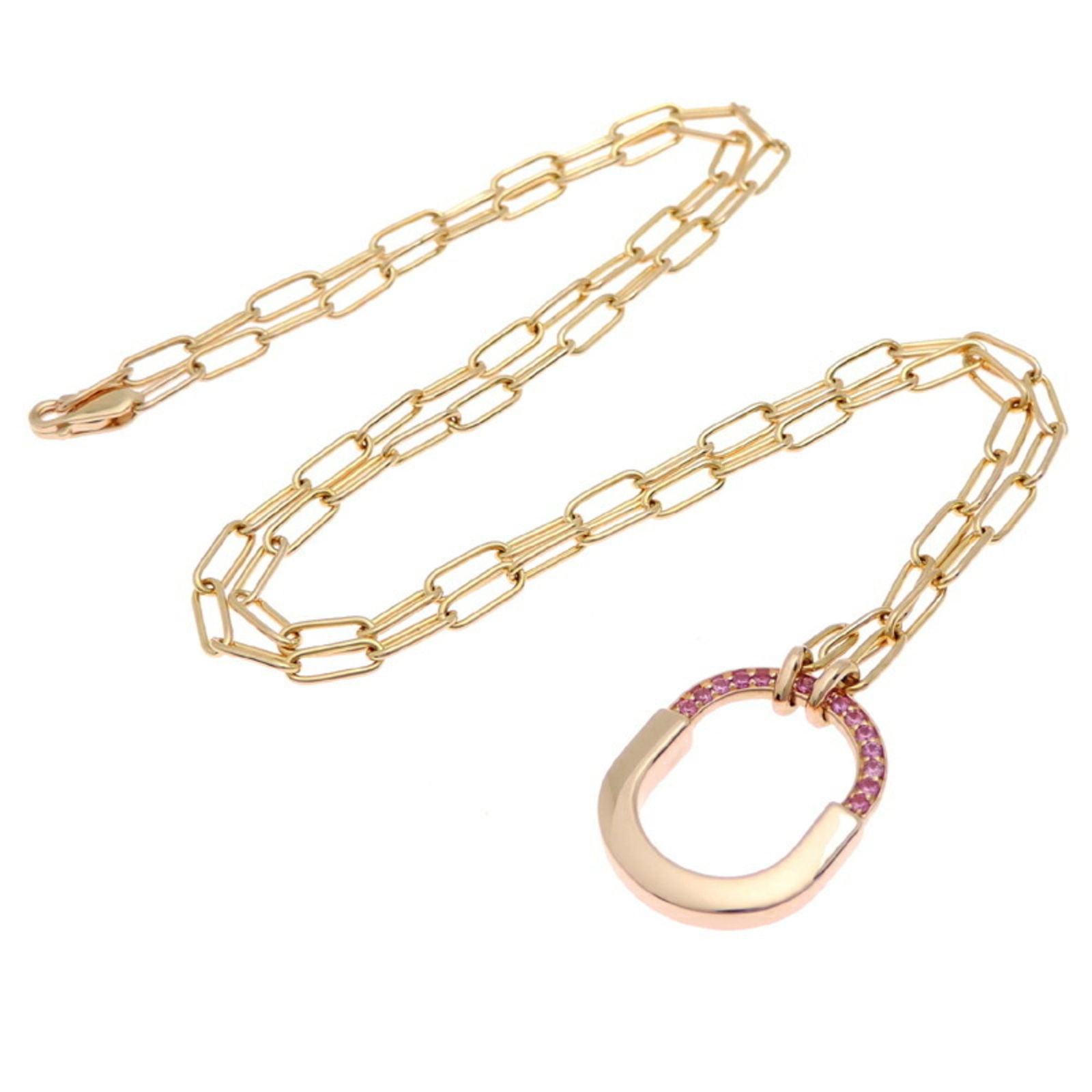 Rose Gold Lock Pendant Necklace by Tiffany & Co 46 cm: Rose Gold Lock Pendant Necklace by Tiffany & Co 46 cm This Tiffany & Co. Lock necklace features a rose gold finish, designed for women. The necklace includes a pendant measuring 18.5 mm by 14.8 mm and