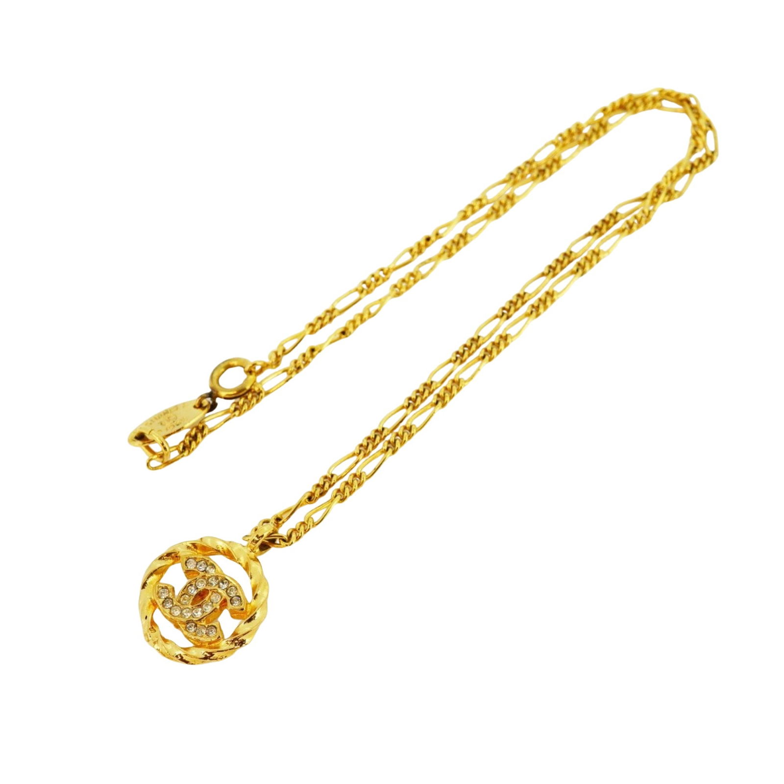 Gold Plated Necklace with Coco Mark Pendant by Chanel (1 of 7)