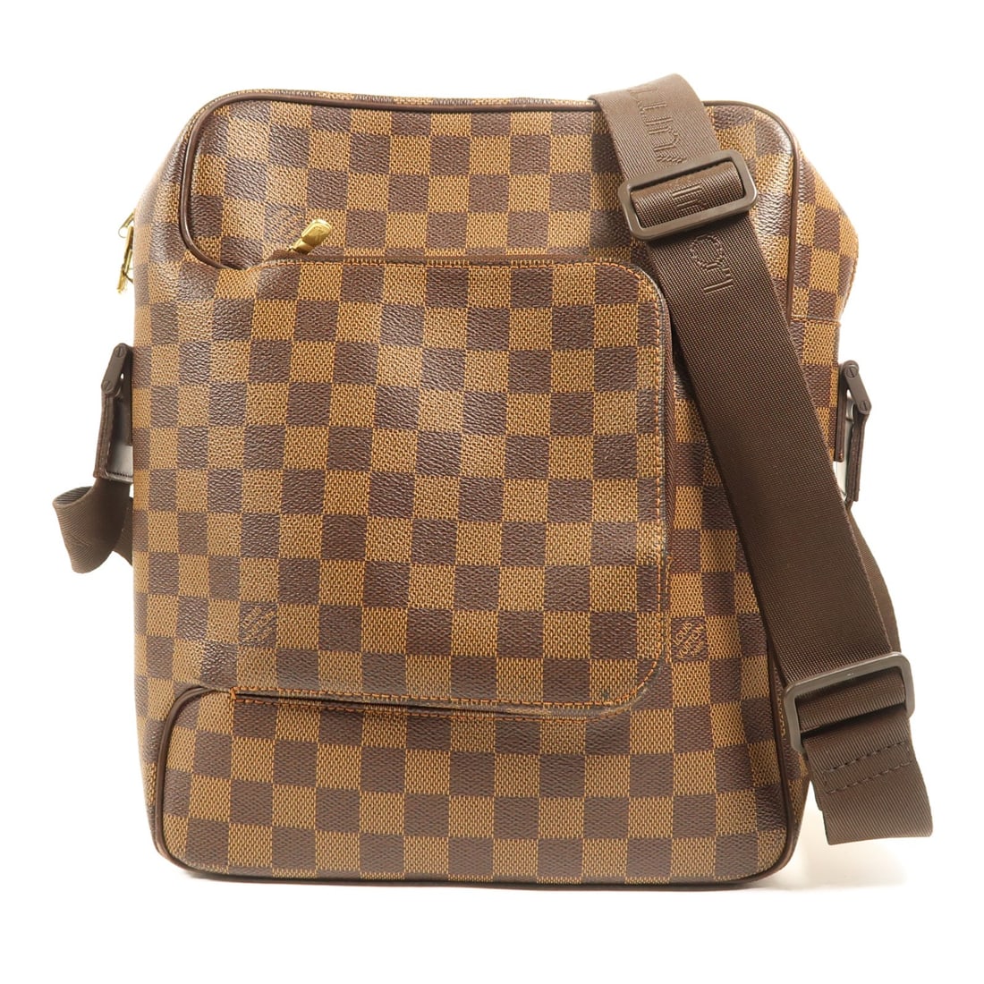 LOUIS VUITTON Olaf MM Shoulder Bag N41441 Brown PVC Canvas GHW (1 of 15)