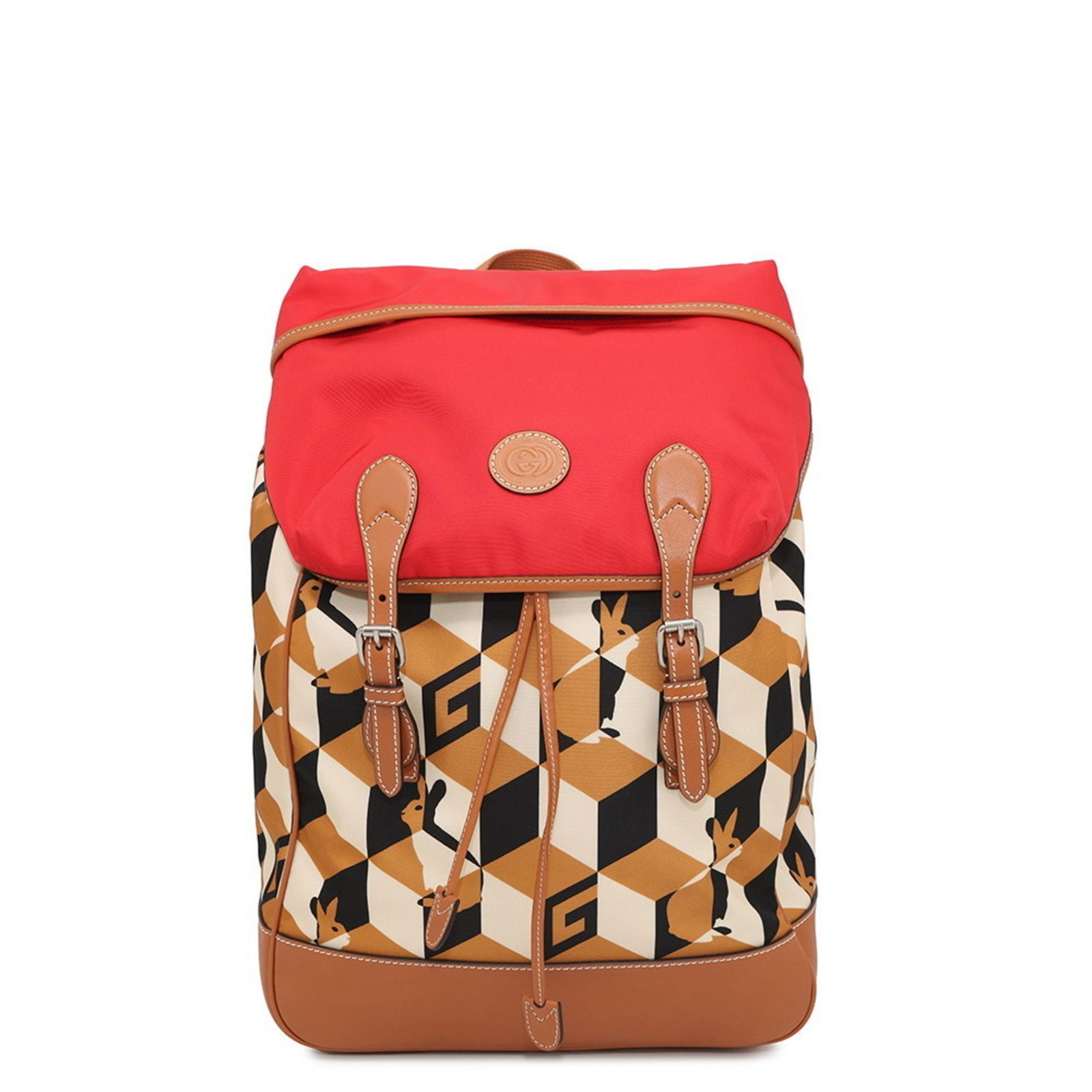 Leather brown backpack with Interlocking G motif by Gucci (1 of 1)