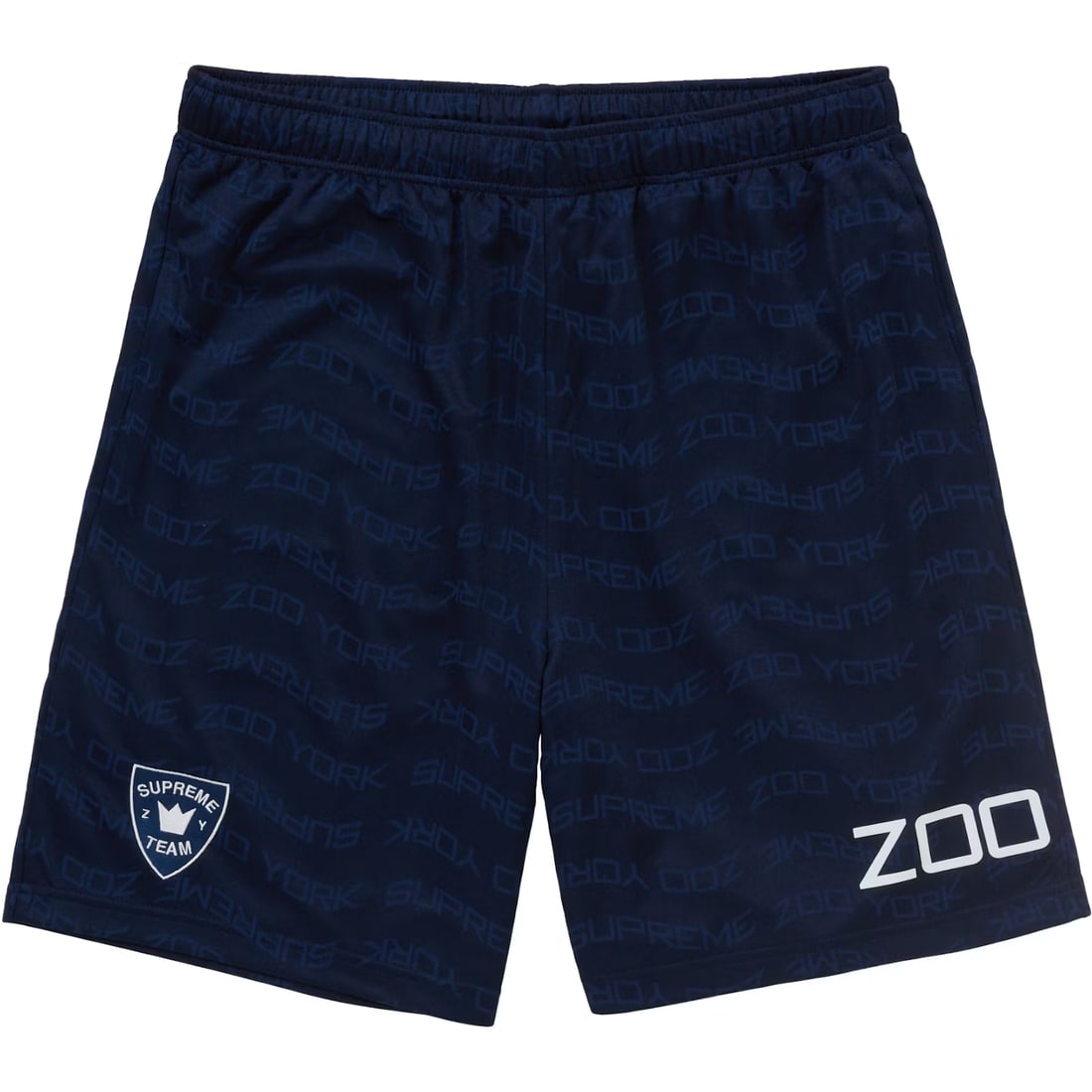 Navy Soccer Shorts Supreme Zoo York Collaboration Size Large (1 of 2)
