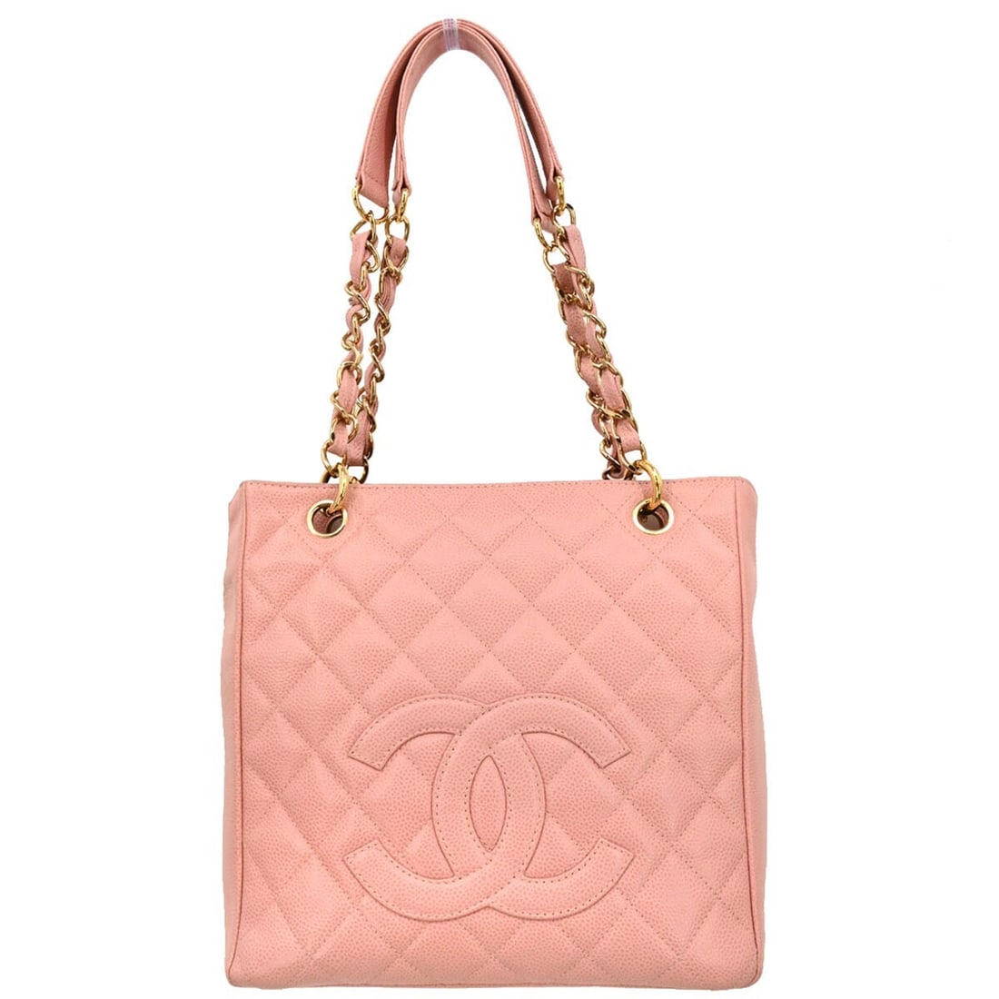 Chanel Pink Caviar Petite Shopping Tote PST Chain Handbag: Chanel Pink Caviar Petite Shopping Tote PST Chain Handbag This Chanel Petite Shopping Tote (PST) is crafted from exquisite pink caviar skin leather, offering a luxurious and stylish accessory for casu