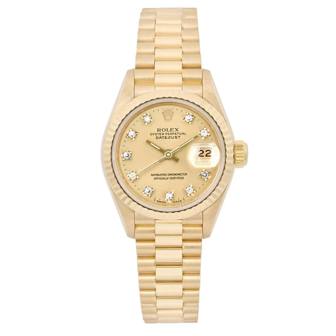 Rolex President 18K Yellow Gold Automatic Watch Champagne Dial 69178G (1 of 4)