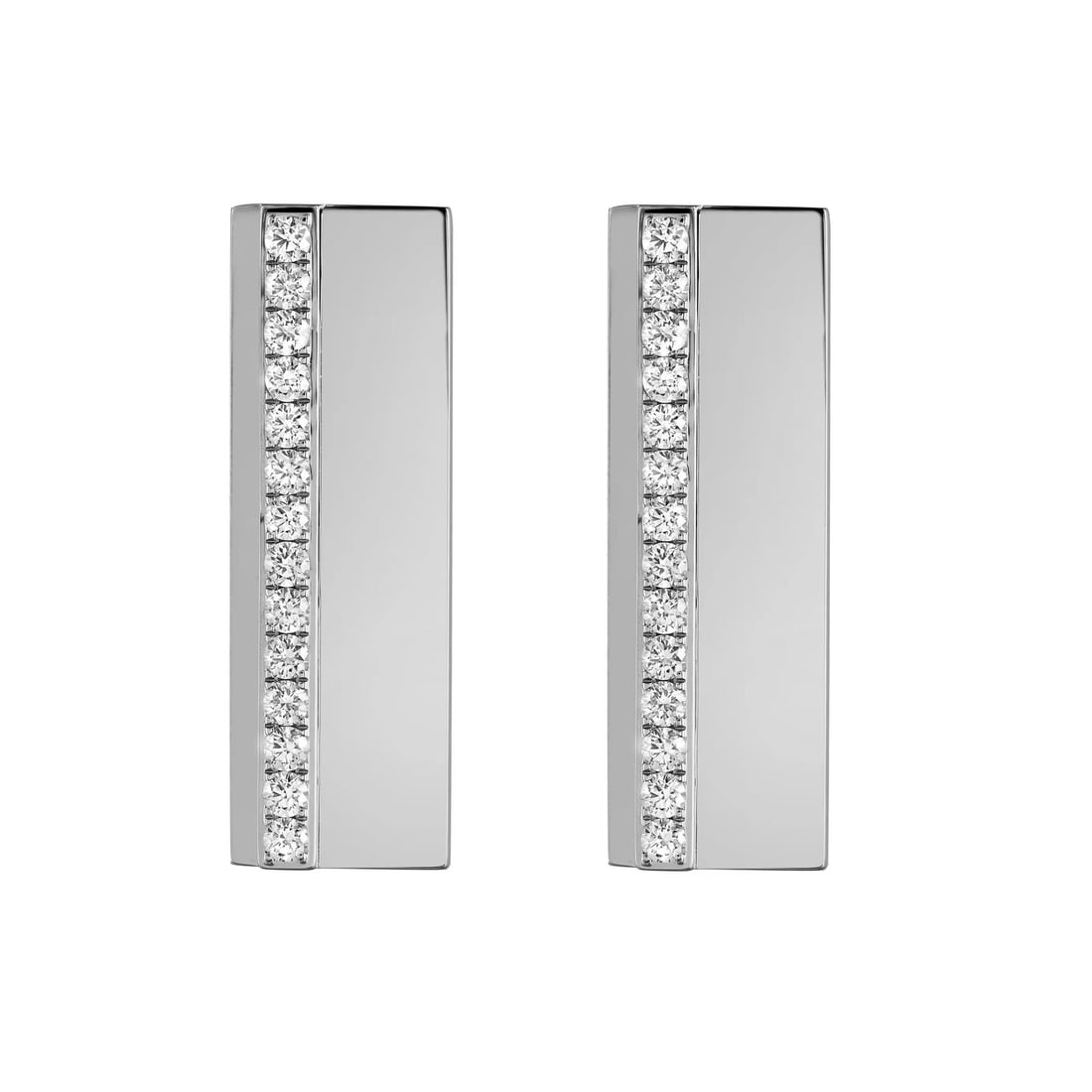 Messika Kate 0.47ct Diamond Drop Earrings 18K White Gold Pave: Messika Kate 0.47ct Diamond Drop Earrings 18K White Gold Pave Elevate your elegance with these stunning Messika Kate Diamond Vertical Bar Drop Earrings, expertly crafted in high-polished 18K white gol