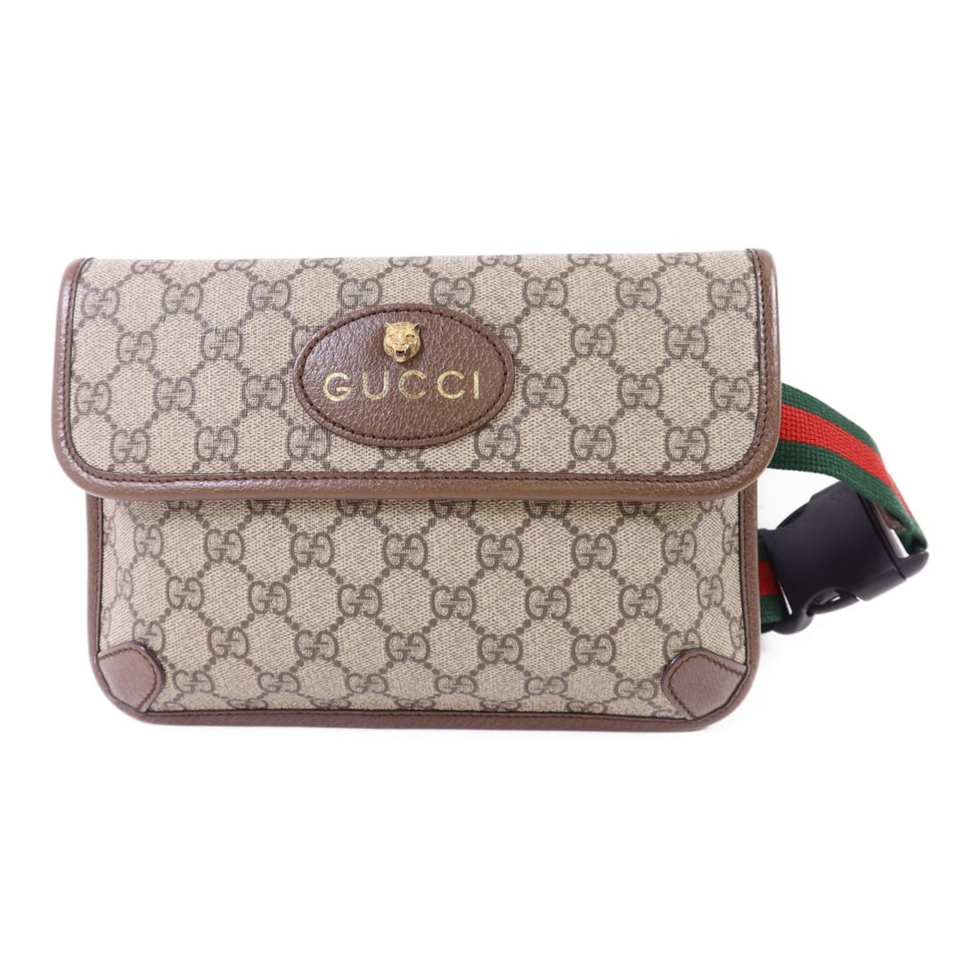Brown GG Canvas Gucci Neo Vintage Waist Bag 493930: Brown GG Canvas Gucci Neo Vintage Waist Bag 493930 This Gucci Neo Vintage GG Supreme waist bag is crafted from signature GG canvas in brown. Designed for versatile and stylish wear, it features a comp