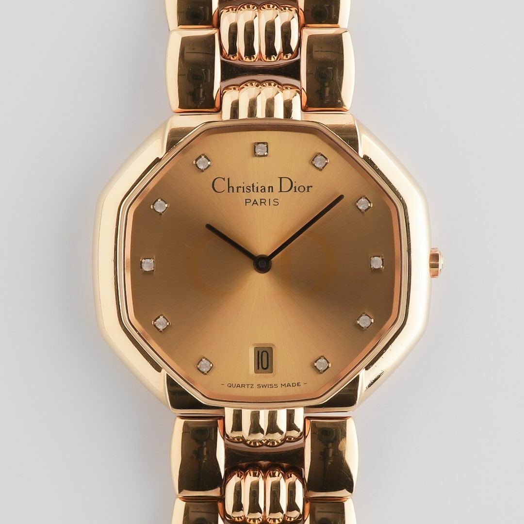 Dior Octogon Reference 45.154 Gold Plated Steel 35mm Watch (1 of 4)