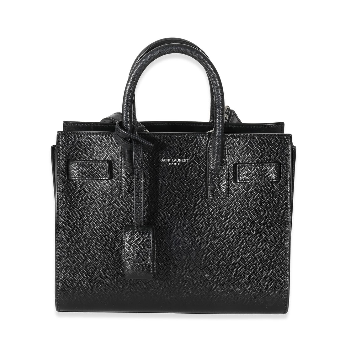 Saint Laurent Black Grained Leather Nano Sac De Jour Shoulder Bag 2020 (1 of 7)