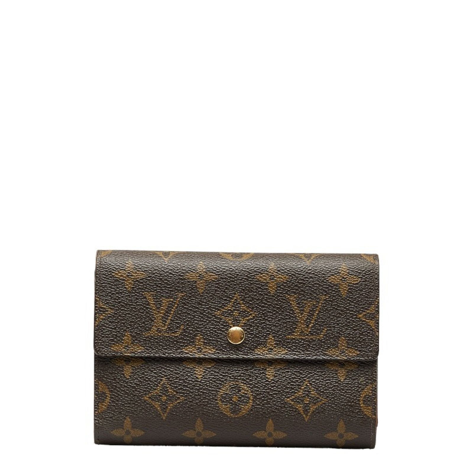 Louis Vuitton Canvas Porte Tresor Etui Papier Wallet in Brown (1 of 1)