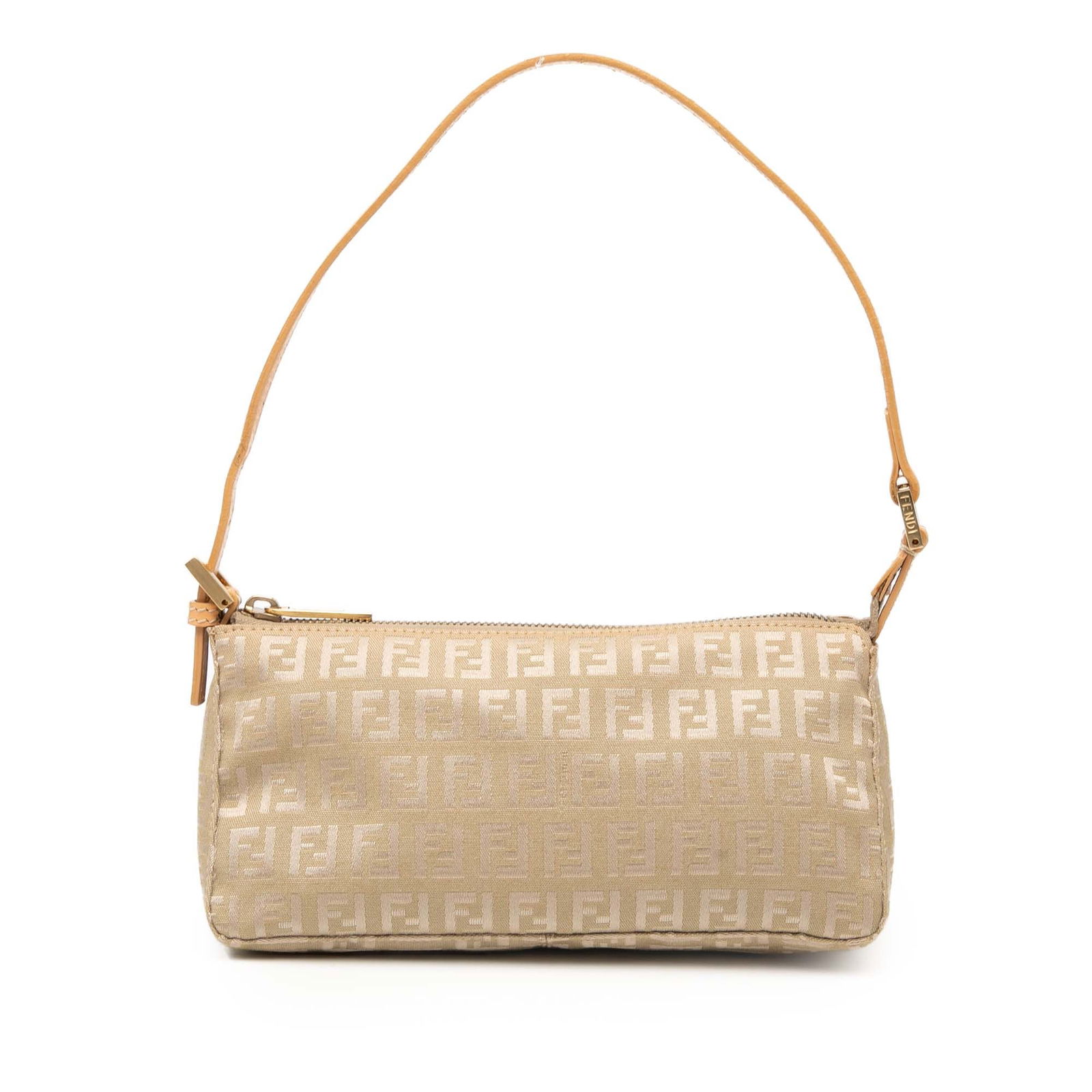 Fendi Zucchino Canvas Pochette Brown Fabric Bag (1 of 7)