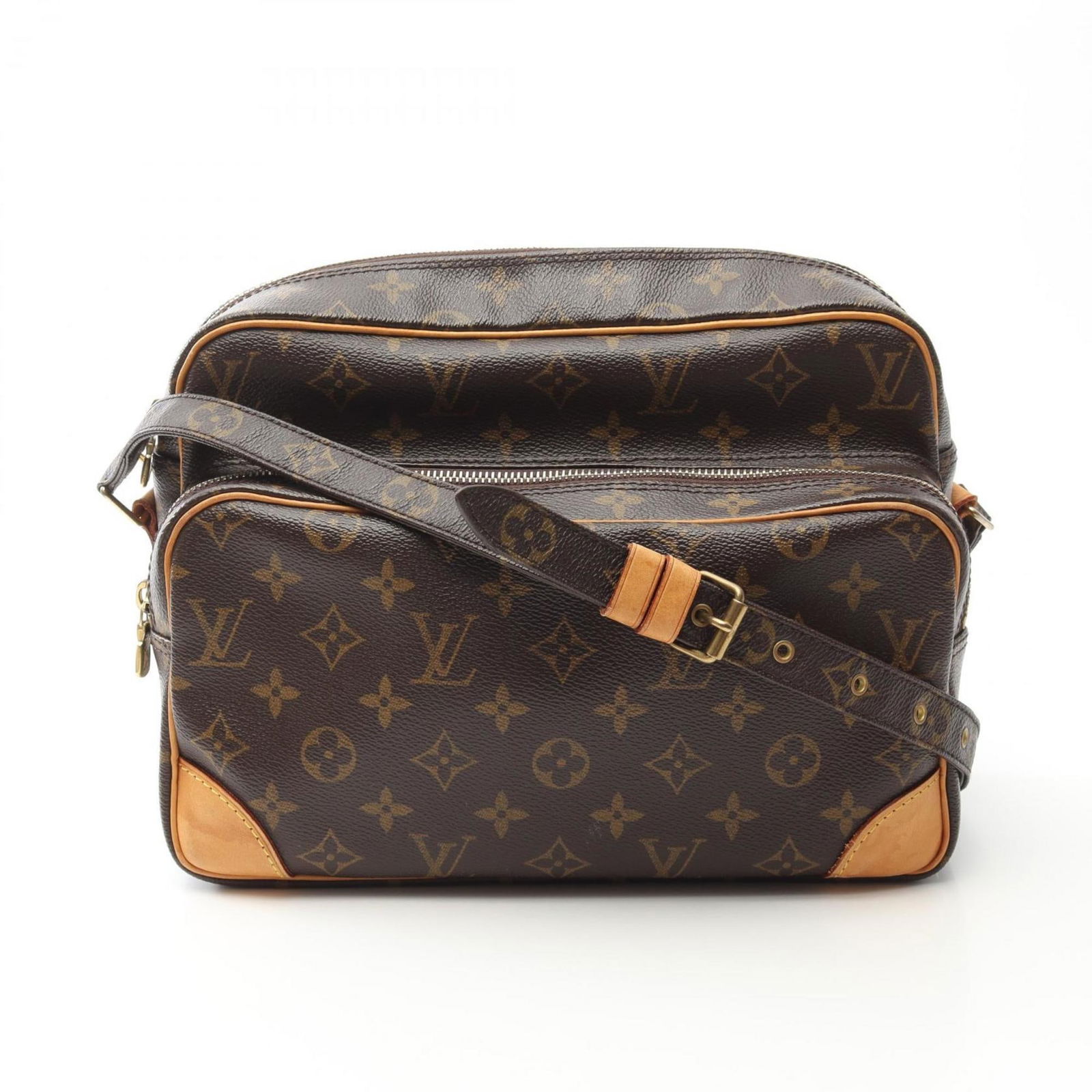 Louis Vuitton Nile Brown Canvas Shoulder Bag 20cm x 28cm France: Louis Vuitton Nile Brown Canvas Shoulder Bag 20cm x 28cm France The Louis Vuitton Nile is a stylish shoulder bag crafted from durable brown canvas. This model is designed for women and features a spac