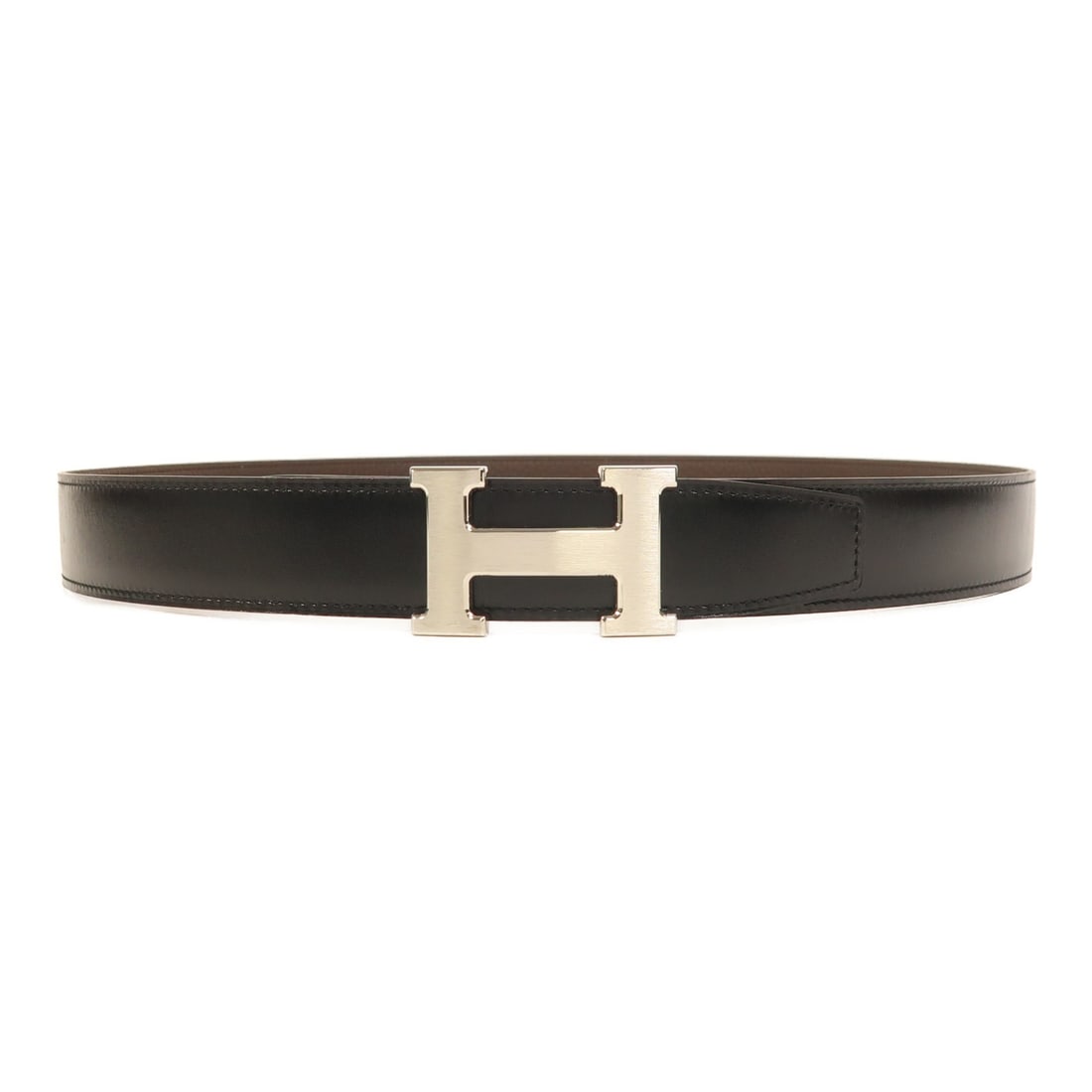 HERMES H Belt Chocolate Noir Togo Leather France (1 of 5)