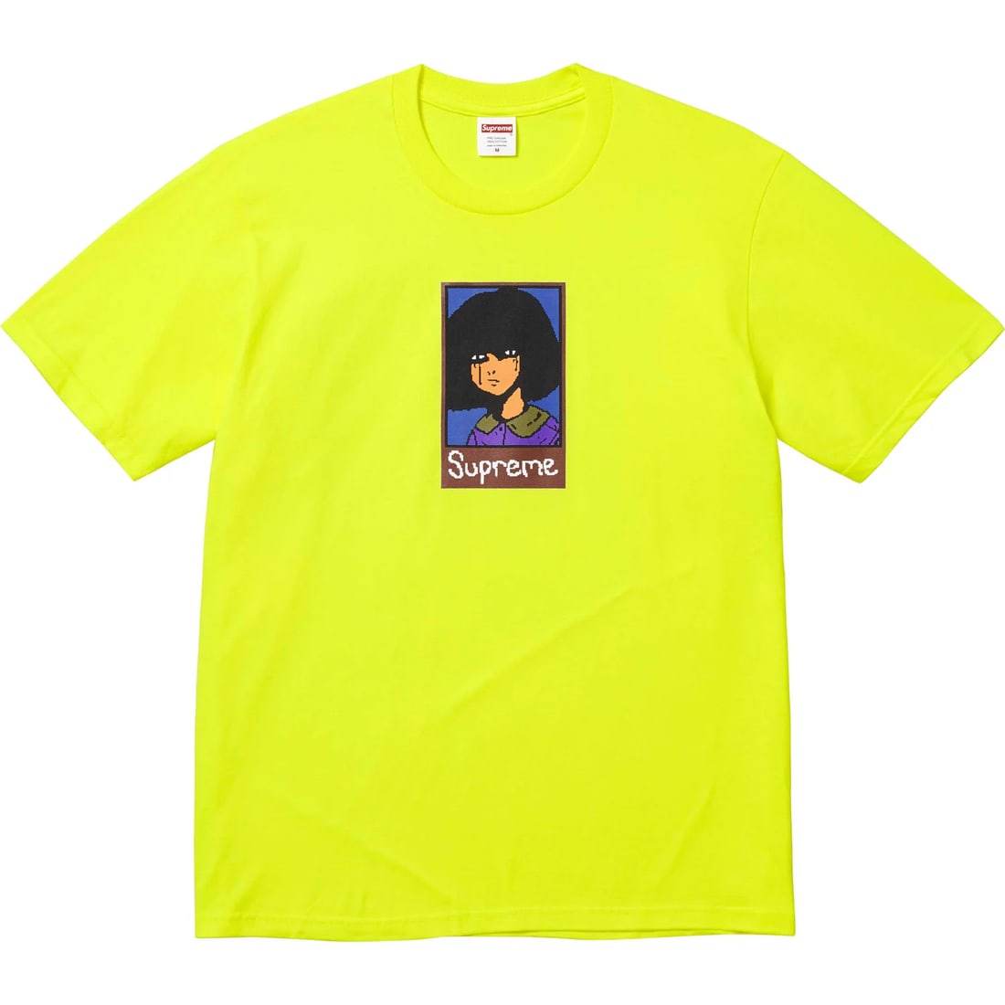 Supreme Fluorescent Yellow Emo Graphic T Shirt Medium (1 of 1)