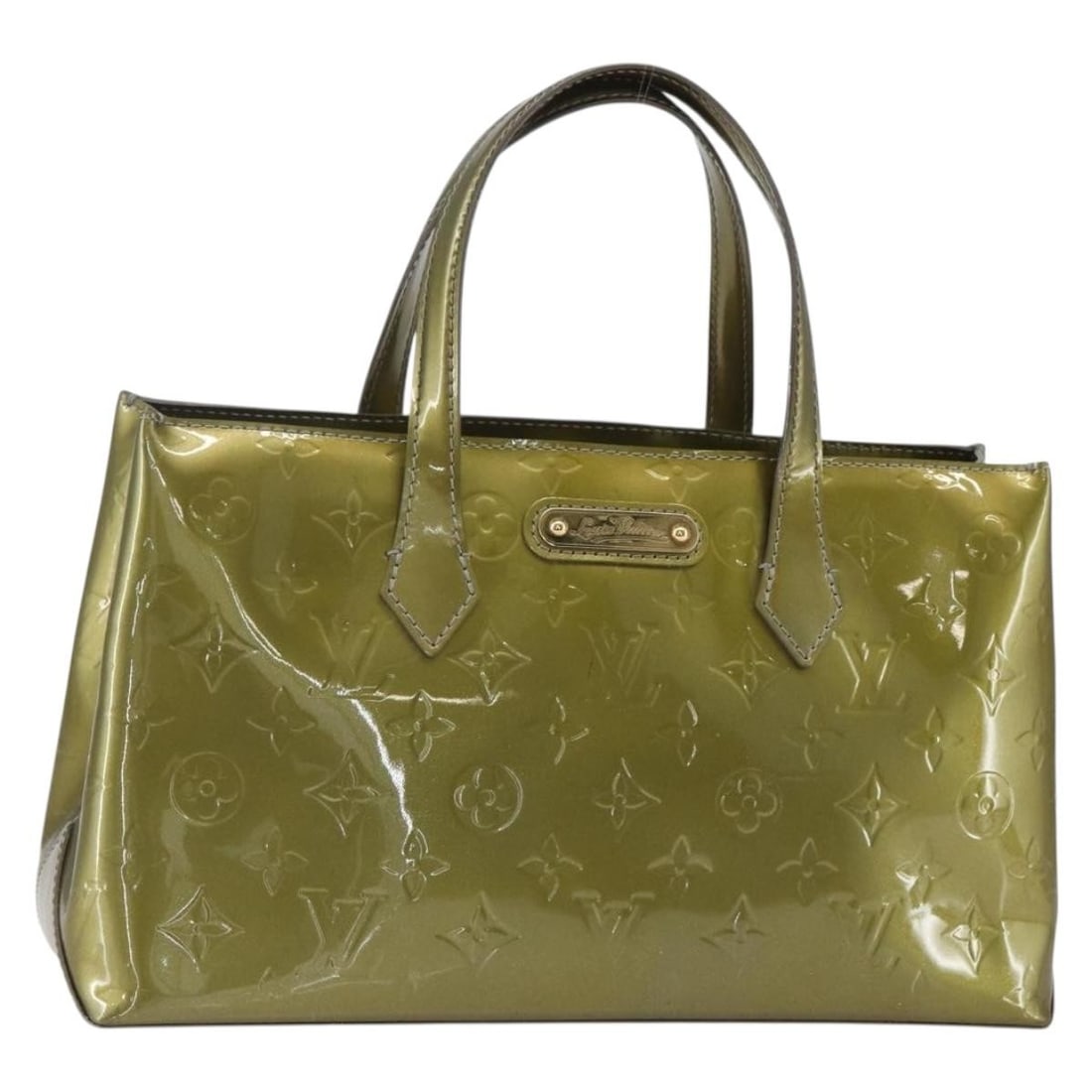 LOUIS VUITTON Monogram Vernis Wilshire PM Hand Bag Gris Art Deco M91627 Auth: LOUIS VUITTON Monogram Vernis Wilshire PM Hand Bag Gris Art Deco M91627 Auth Elevate your style with this authentic LOUIS VUITTON Monogram Vernis Wilshire PM Bag in the stunning Gris Art Deco color. C