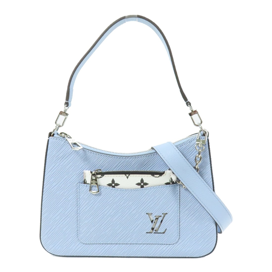 LOUIS VUITTON Marelle 2way Shoulder Bag Calfskin Blue M59486 (1 of 16)
