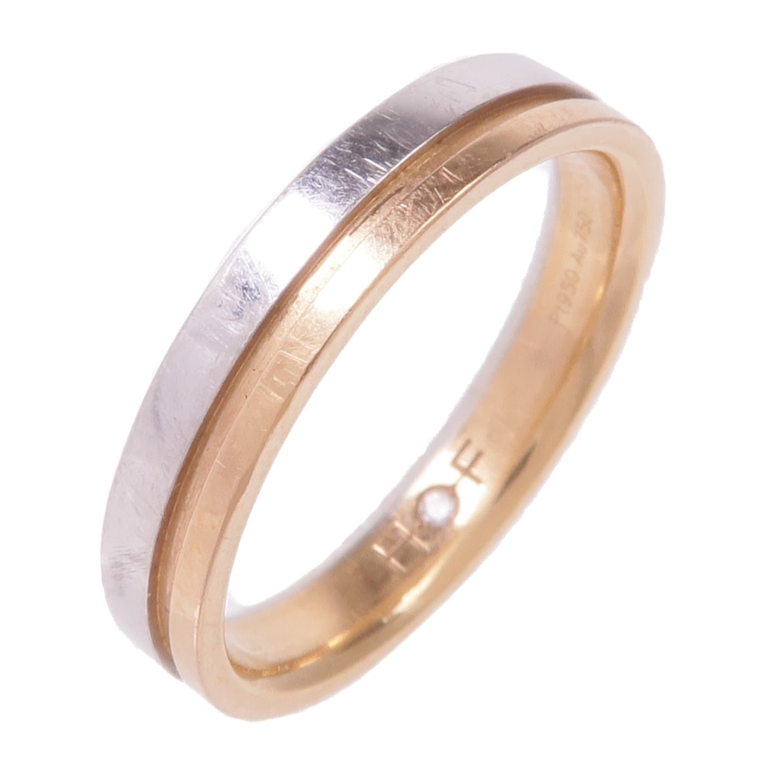 Diamond Ring in 18K Pink Gold and Platinum US Size 6 (1 of 11)