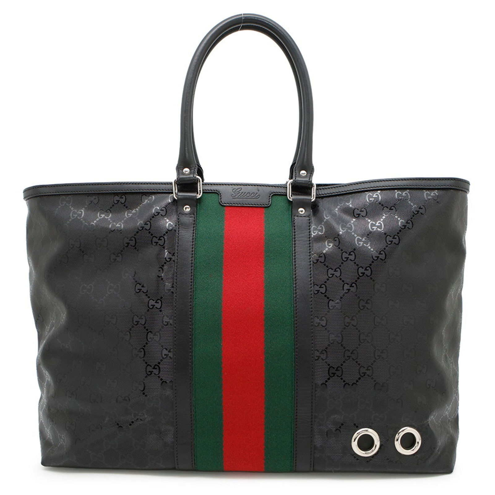 Black PVC Gucci Ophidia Tote Bag Made in Italy (1 of 1)