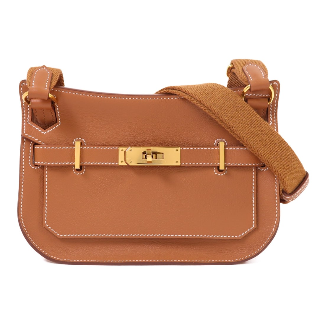 Hermes Jypsiere Mini Brown Evercolor Leather Shoulder Bag with Gold Hardware (1 of 14)