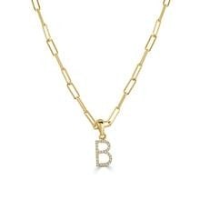 14K Yellow Gold Diamond Initial 'B' Necklace (1 of 3)