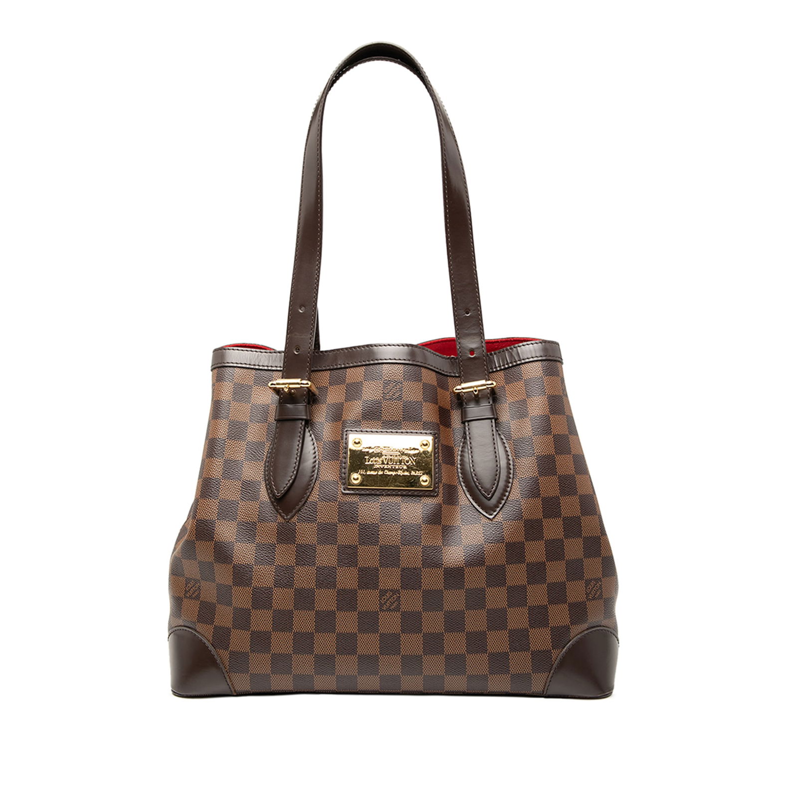 Louis Vuitton Hampstead MM Tote in Damier Ebene Canvas with Leather Trim (1 of 7)