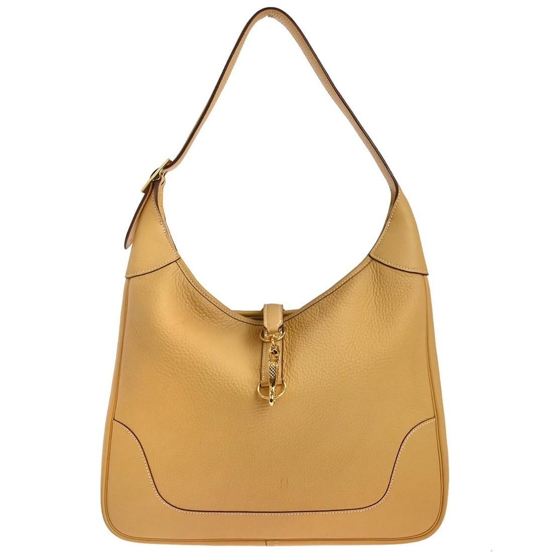 Hermes Trim 35 Sable Clemence Leather Beige Shoulder Bag (1 of 10)