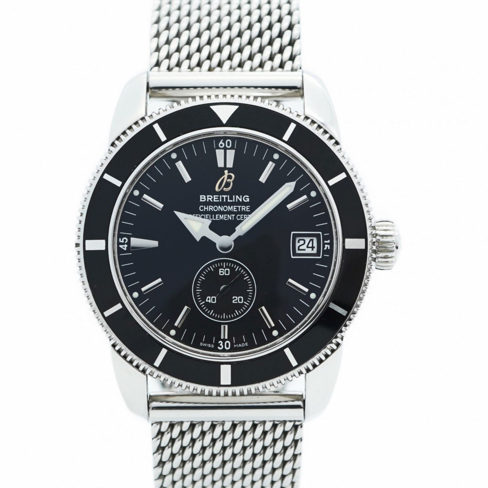 Steel 38mm Breitling SuperOcean Black Dial Swiss Watch (1 of 1)