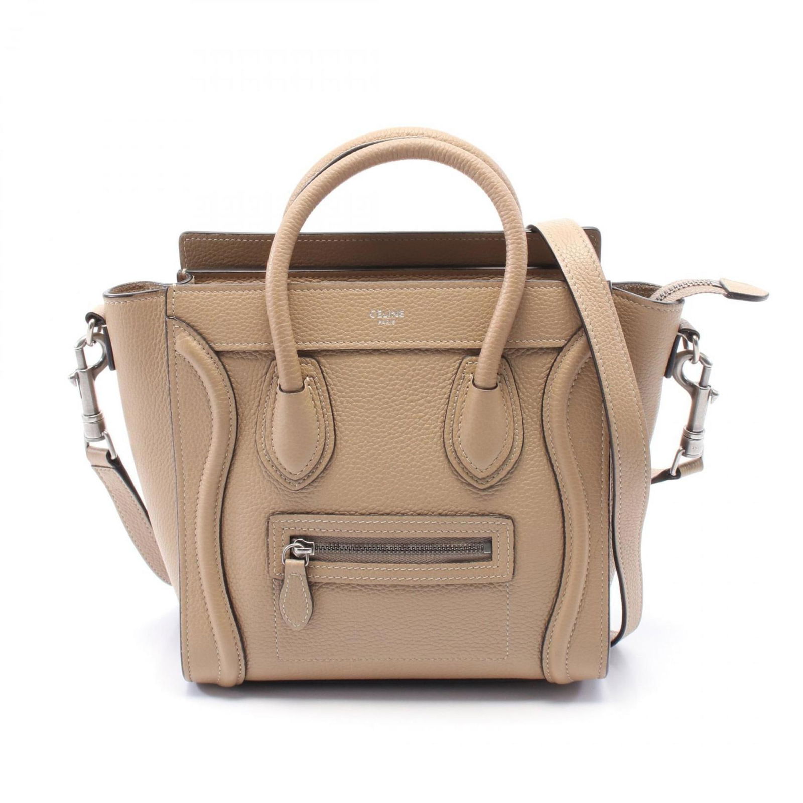 Beige Leather Celine Nano Luggage Bag from France (1 of 1)