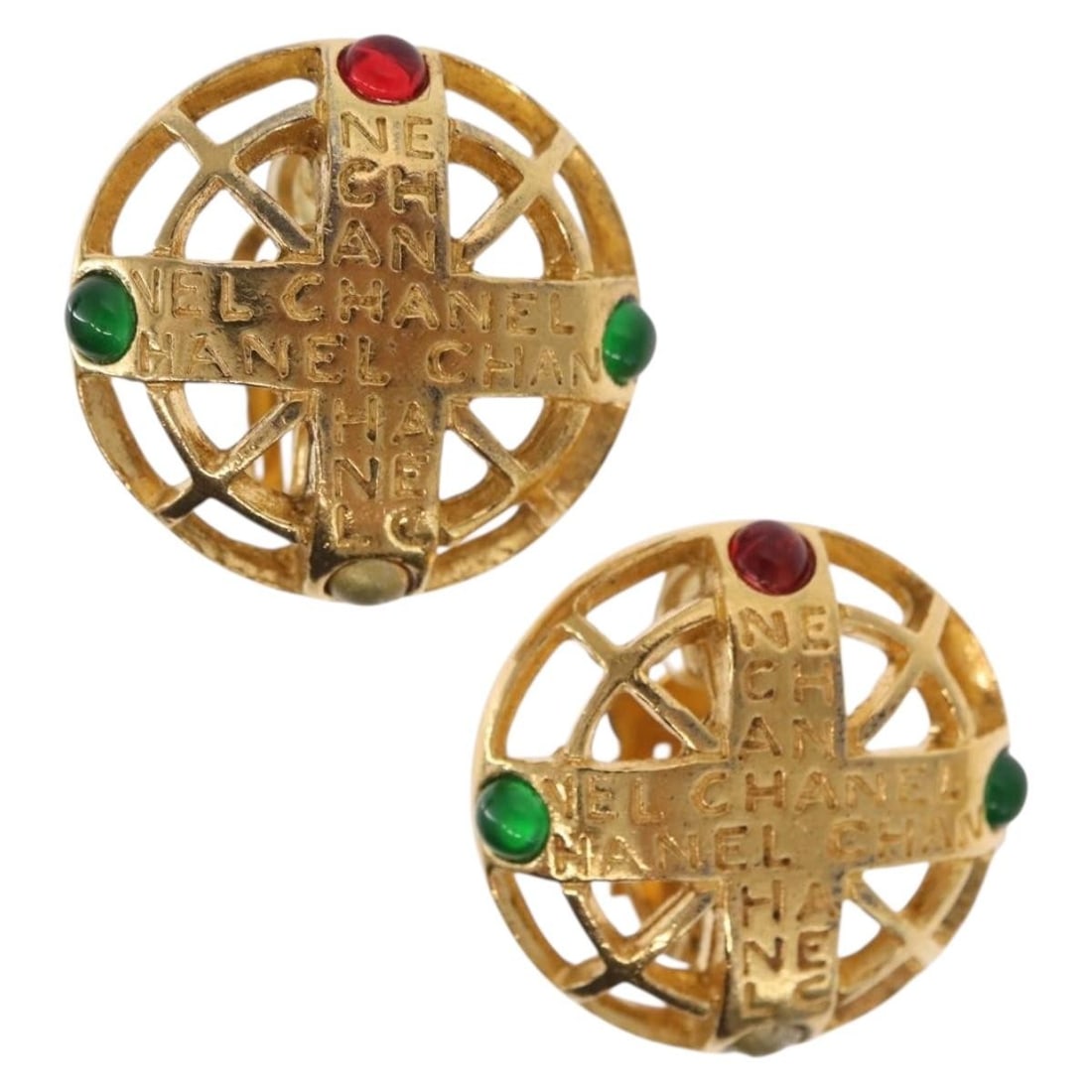 Chanel Gribois Gold Tone Metal Earrings with Box and Dust Bag: Chanel Gribois Gold Tone Metal Earrings with Box and Dust Bag These CHANEL Gribois earrings feature a classic CC design and are crafted from metal with a gold tone finish. Made in France, they showcas