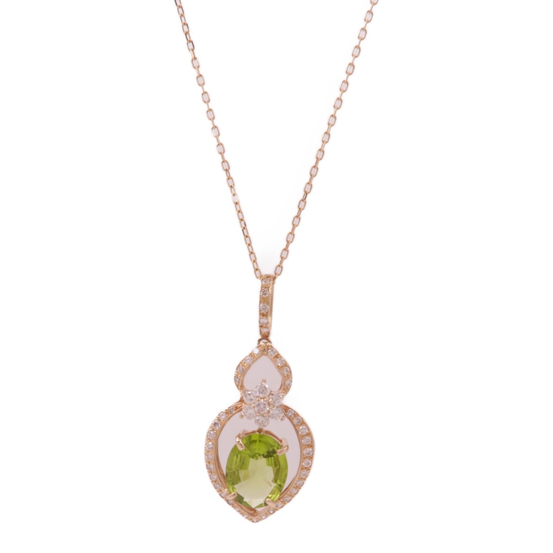Elegant Peridot Necklace in 18K Yellow Gold by JEWELRY (1 of 8)