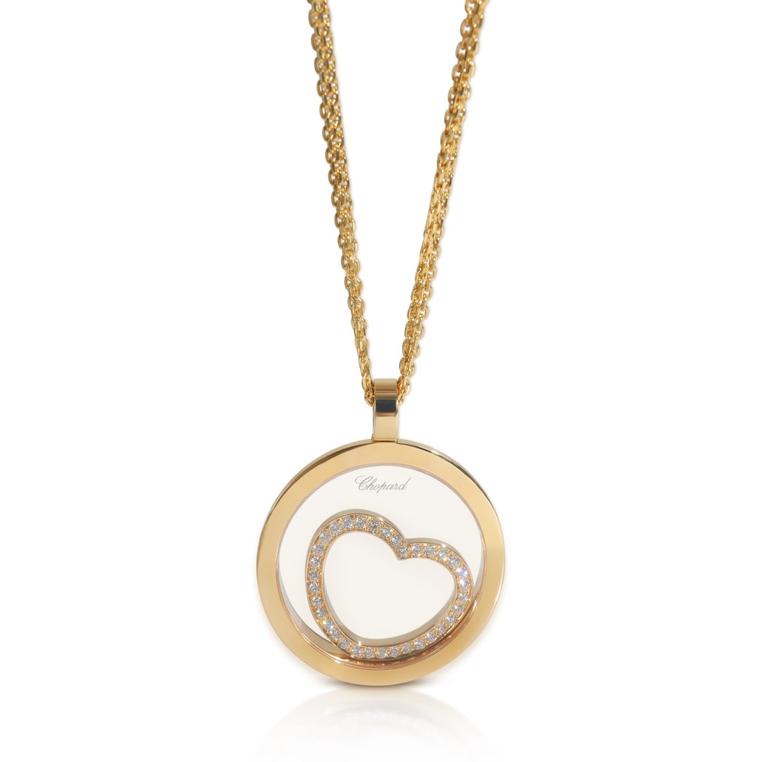 Chopard Happy Spirit 18k Yellow Gold Diamond Pendant 0.50ct: Chopard Happy Spirit 18k Yellow Gold Diamond Pendant 0.50ct This exquisite Chopard Happy Spirit Pendant features a round brilliant shape and is crafted from luxurious 18k yellow gold. The pendant show