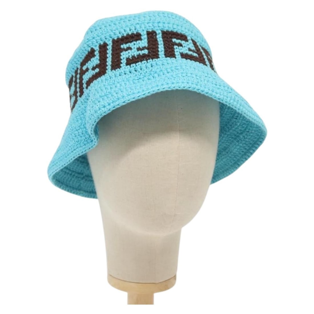 Authentic FENDI Zucca Canvas Hat in Blue Cotton Made in Italy: Authentic FENDI Zucca Canvas Hat in Blue Cotton Made in Italy Elevate your accessory collection with this authentic FENDI Zucca Canvas Hat in a striking blue hue. Crafted in Italy from high-quality co