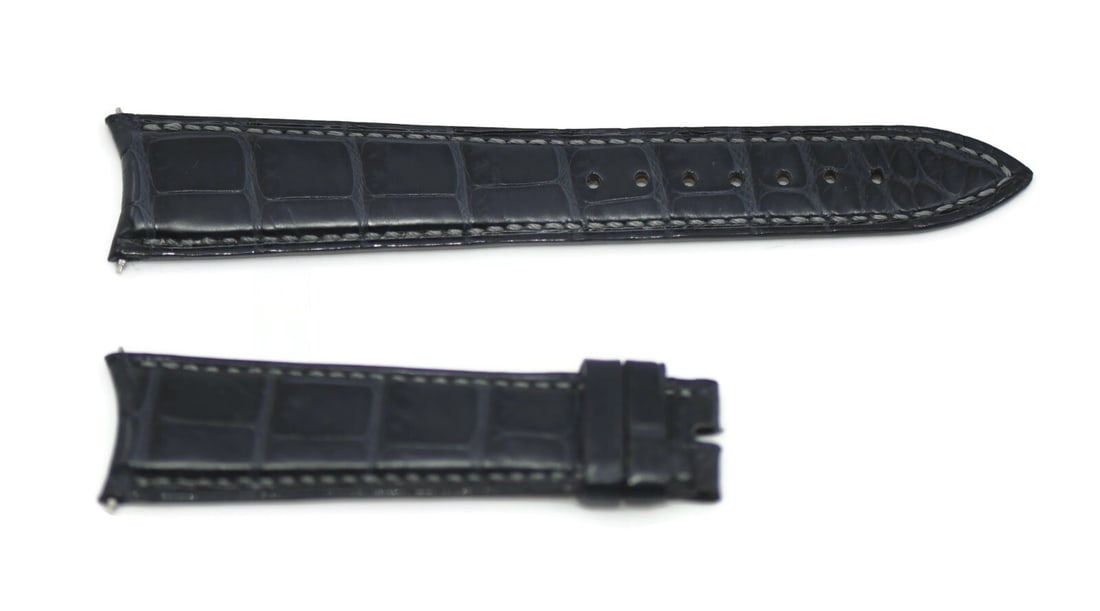 Pierre Kunz Authentic Black Leather Watch Strap 20mm (1 of 2)