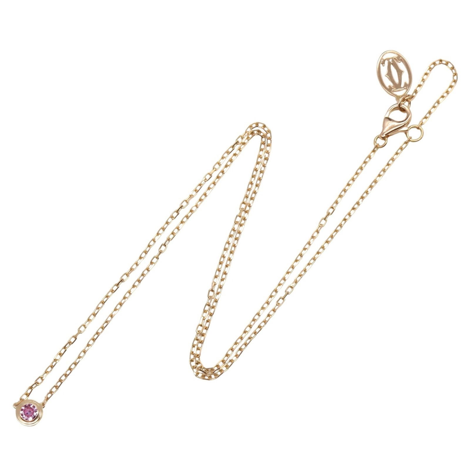 Cartier D'Amour Rose Gold Necklace 5mm Pendant: Cartier D'Amour Rose Gold Necklace 5mm Pendant This Cartier D'Amour necklace is crafted from elegant rose gold and features a delicate design. The necklace measures 5mm x 5mm with a neck circumference
