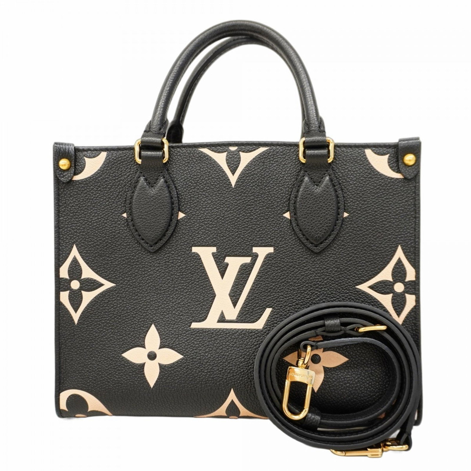 Black Leather Onthego Tote by Louis Vuitton 19cm x 24.5cm x 10.5cm (1 of 1)