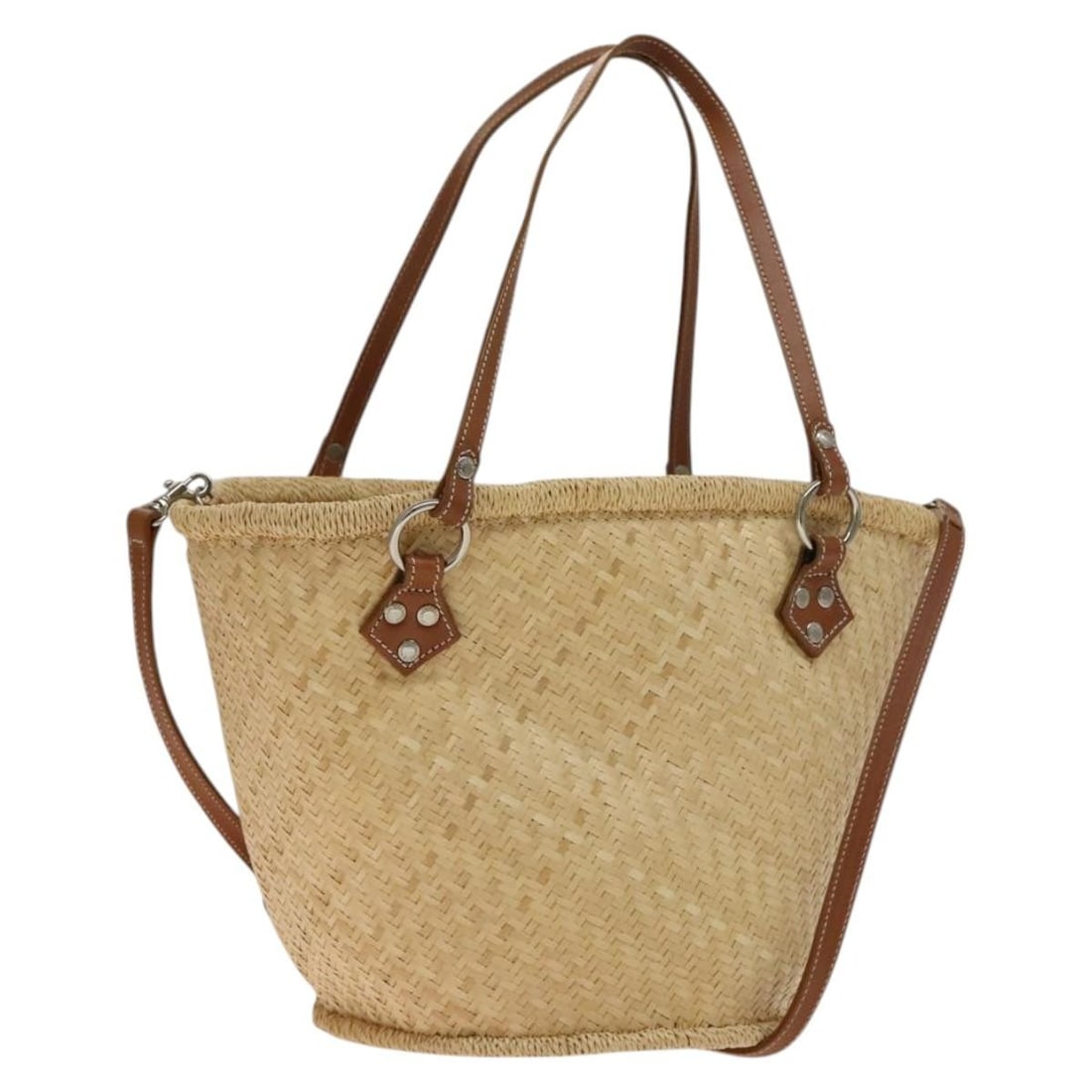 BURBERRY Blue Label Beige Silver Wood Tote Bag Japan Auth: BURBERRY Blue Label Beige Silver Wood Tote Bag Japan Auth This BURBERRY Blue Label Tote Bag combines sophistication with a touch of casual elegance. Crafted in Japan, the bag features a unique wood ma