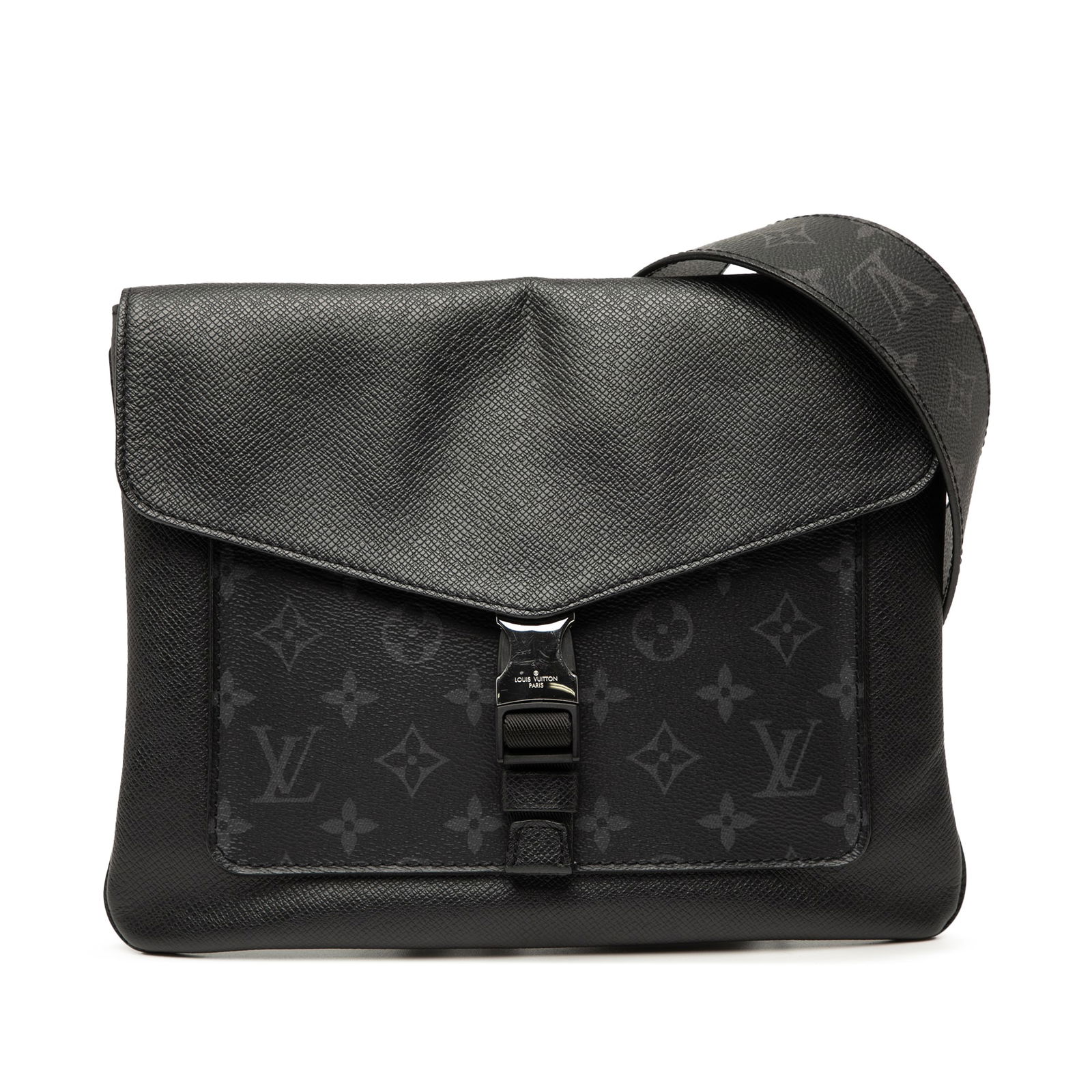 Louis Vuitton Taigarama Outdoor Flap Messenger Black Leather Bag (1 of 8)