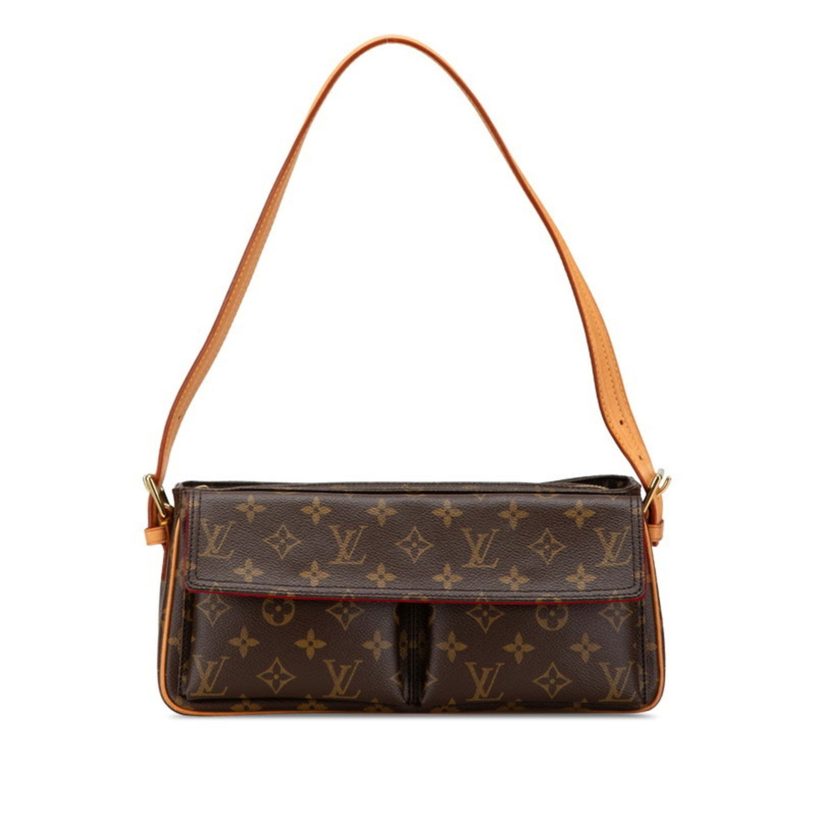 Viva Cite Brown Canvas Handbag by Louis Vuitton: Viva Cite Brown Canvas Handbag by Louis Vuitton The Louis Vuitton Viva Cite is a women's shoulder bag crafted from brown canvas. Made in France, this bag features a classic design with practical dimen