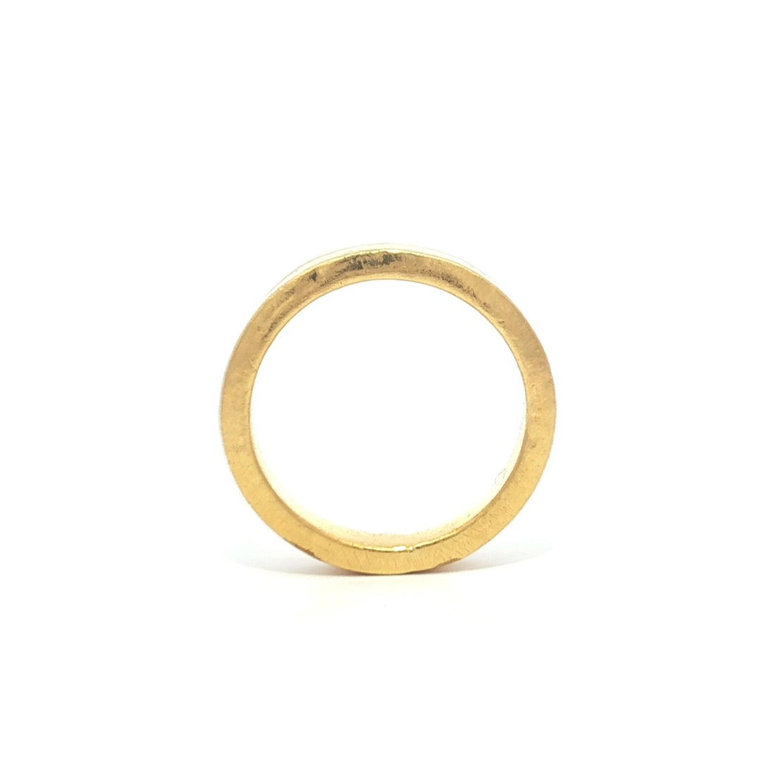 Solid 24k Yellow Gold 3.3mm Stackable Band Ring Size 5.5 - 2