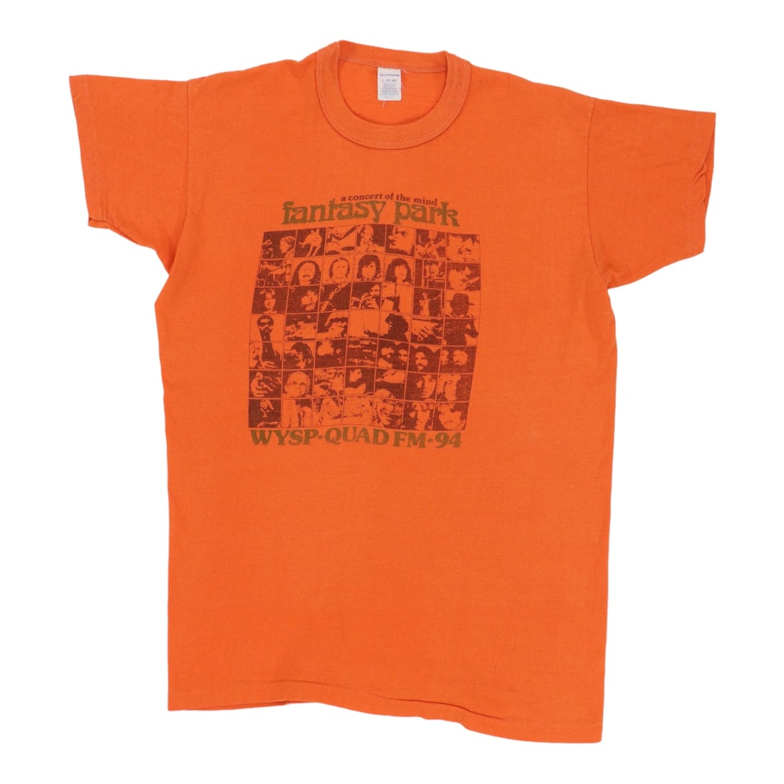 Vintage 1970s Orange Fantasy Park Concert Of The Mind Cotton T Shirt: Vintage 1970s Orange Fantasy Park Concert Of The Mind Cotton T Shirt This is an original vintage 1970s "Fantasy Park A Concert Of The Mind" shirt. It is not a modern reproduction. The shirt is orange,