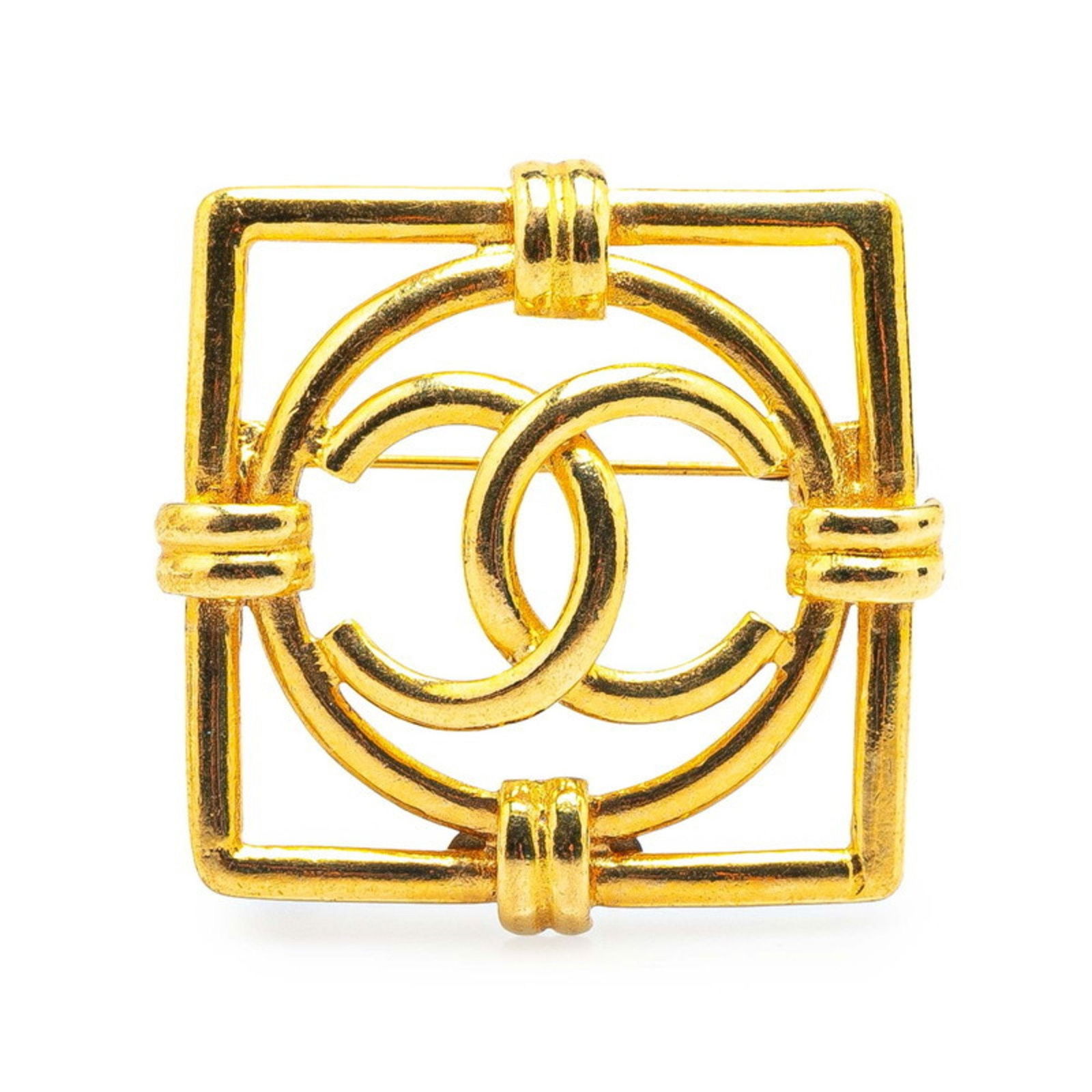 Gold Plated Brooch by Chanel Coco Mark 4.65 cm (1 of 1)