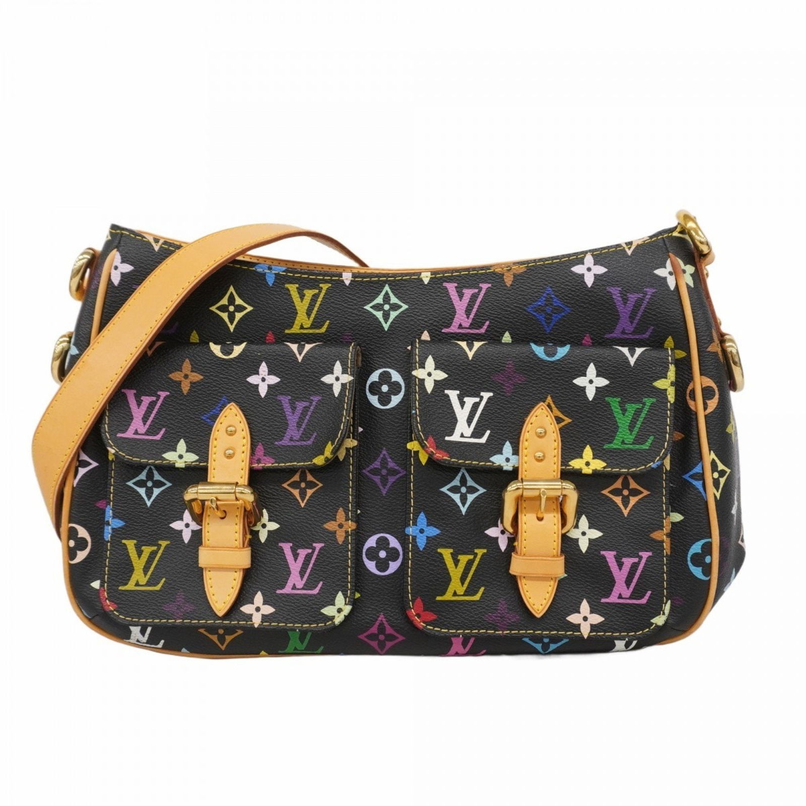 Louis Vuitton Lodge Black Canvas Shoulder Bag: Louis Vuitton Lodge Black Canvas Shoulder Bag This Louis Vuitton Lodge bag features a black canvas exterior with a spacious interior. Designed for women, it offers both style and practicality. The bag
