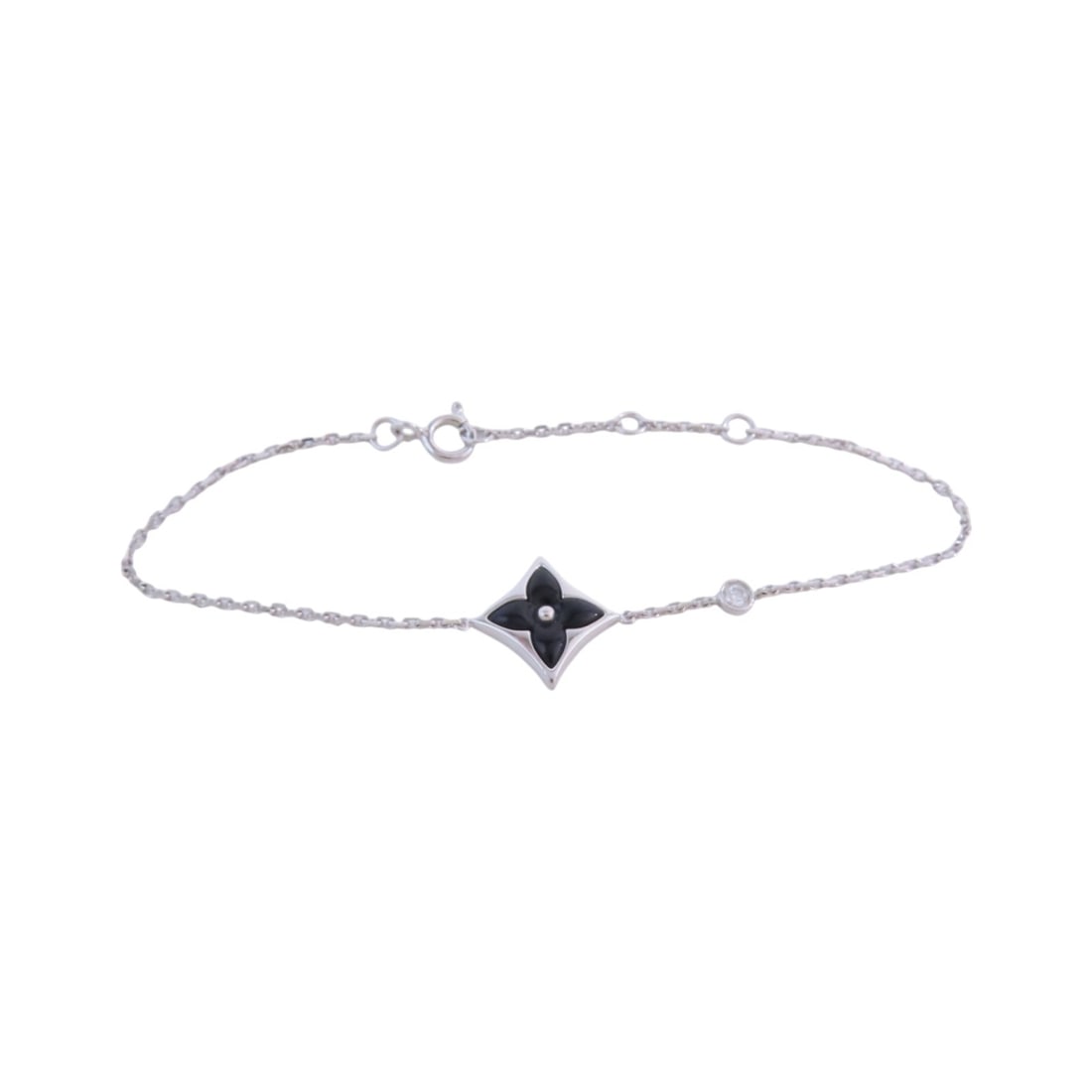 LOUIS VUITTON Color Blossom BB Diamond Bracelet 18K White Gold Black Frame (1 of 13)