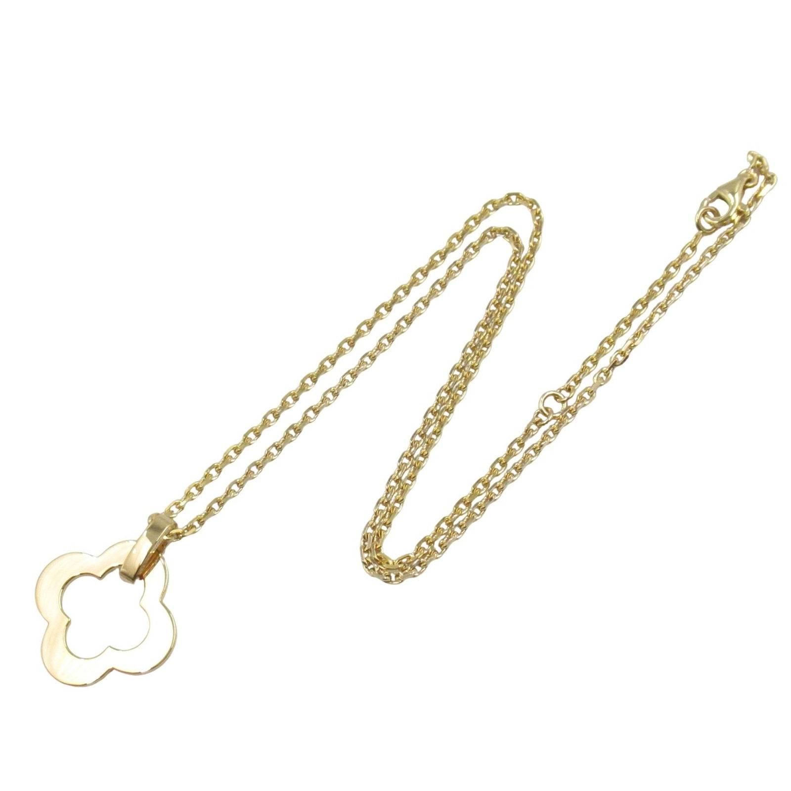 Byzantine Alhambra Necklace in Yellow Gold by Van Cleef & Arpels: Byzantine Alhambra Necklace in Yellow Gold by Van Cleef & Arpels This Van Cleef & Arpels Byzantine Alhambra necklace features a yellow gold design with a pendant showcasing the iconic Alhambra motif.