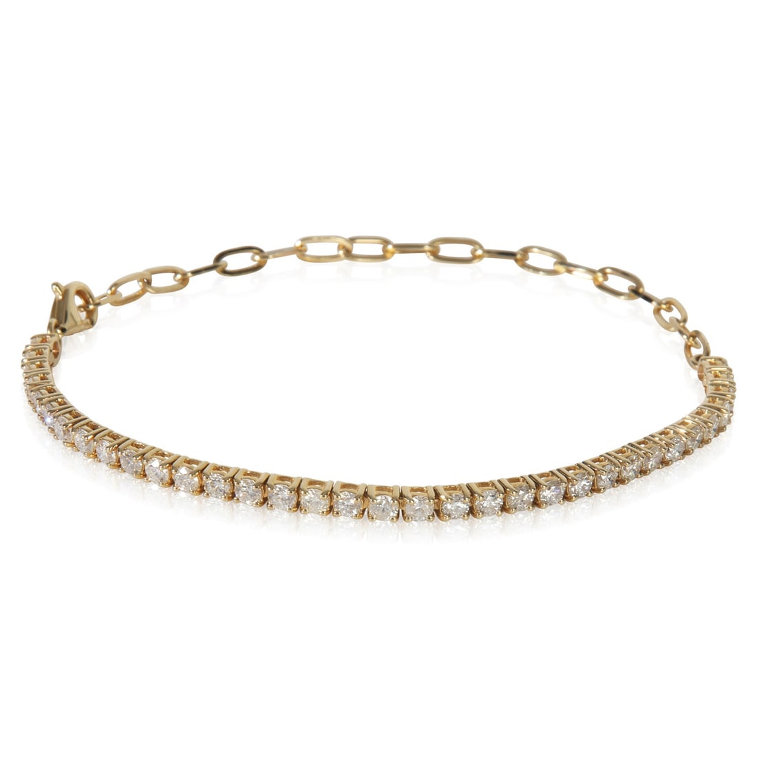 14K Yellow Gold Diamond Bracelet 1.63 Cts SI1 Women's (1 of 4)