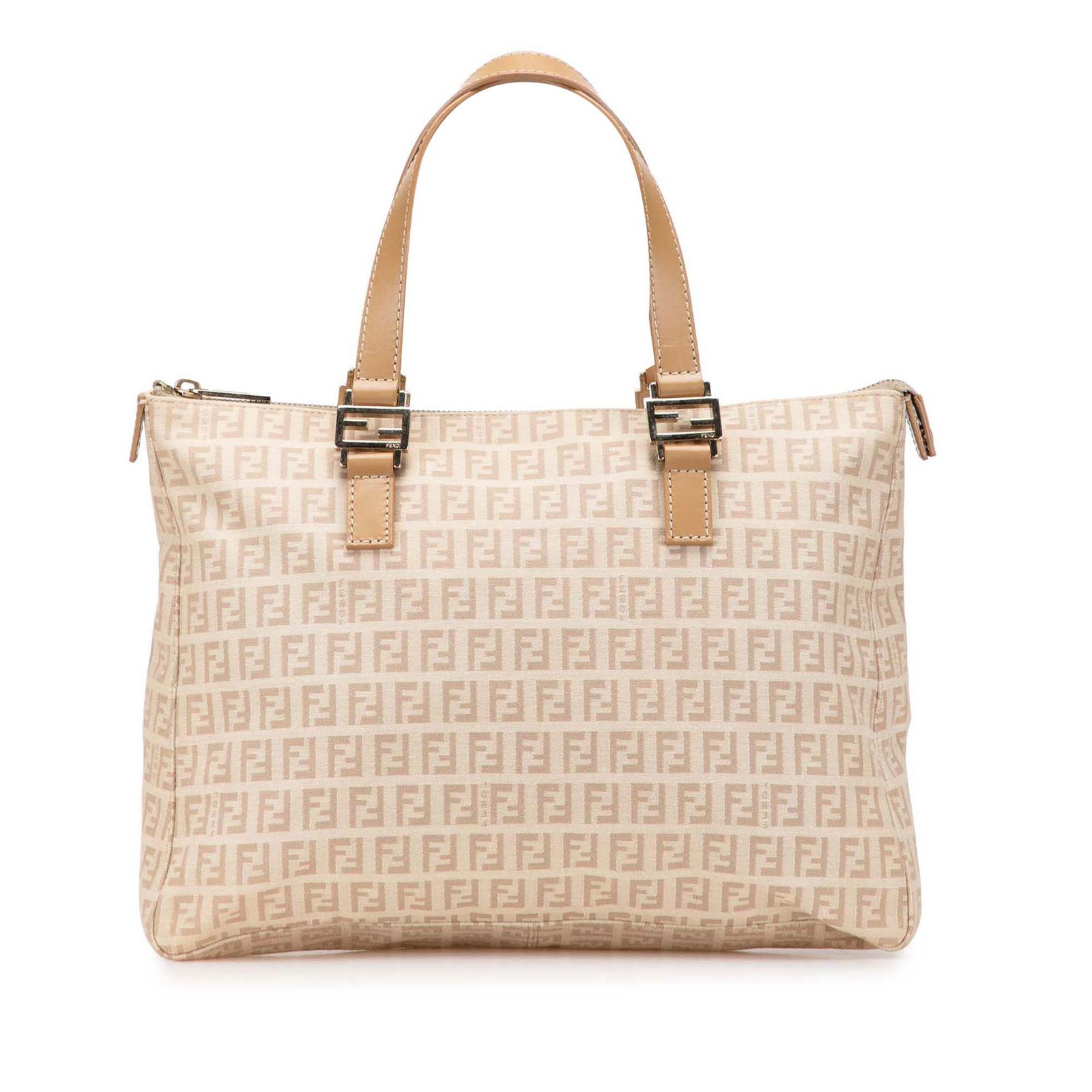 Fendi Zucchino Canvas Tote Bag Brown Fabric Italy (1 of 11)