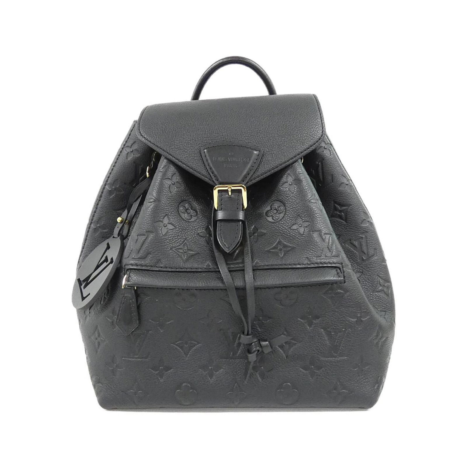 Black Leather Montsouris Backpack by Louis Vuitton France (1 of 1)