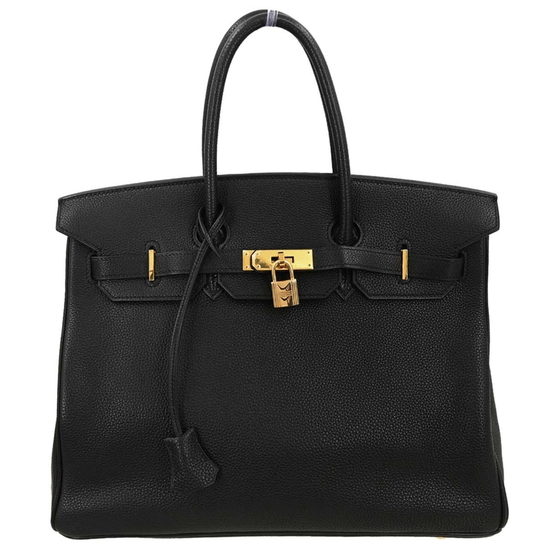 HERMES Black Togo Birkin 35 Handbag with Lock: HERMES Black Togo Birkin 35 Handbag with Lock Introducing the iconic Hermes Black Togo Birkin 35 Handbag, a timeless accessory that effortlessly combines elegance and functionality. This medium-sized